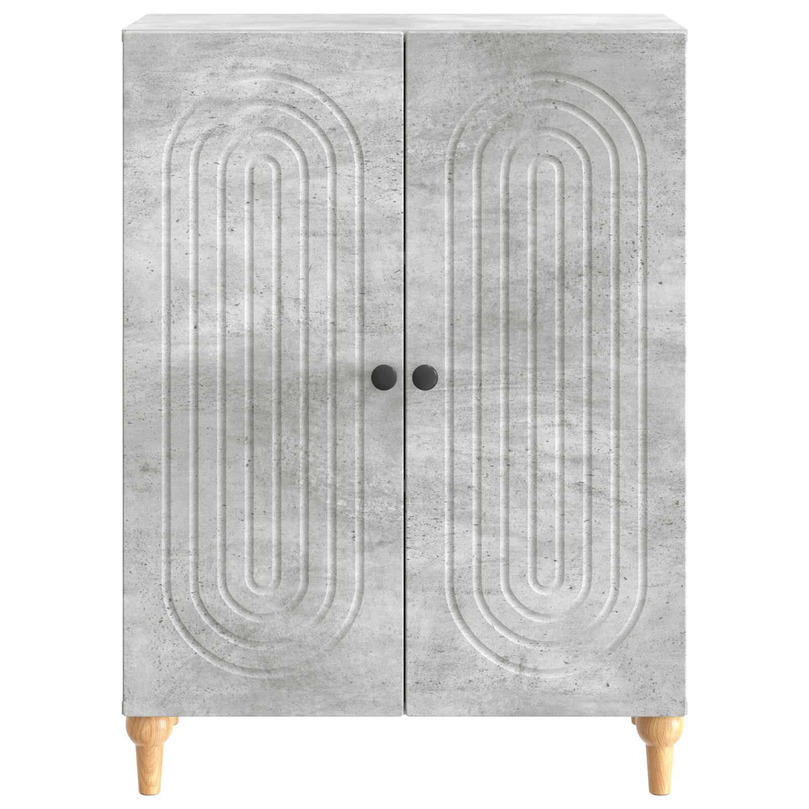 Dressoir Betongrijs 66 x 34,5 x 90 cm Bewerkt hout is nu te koop bij PeponiXL, paradijselijk wonen!
