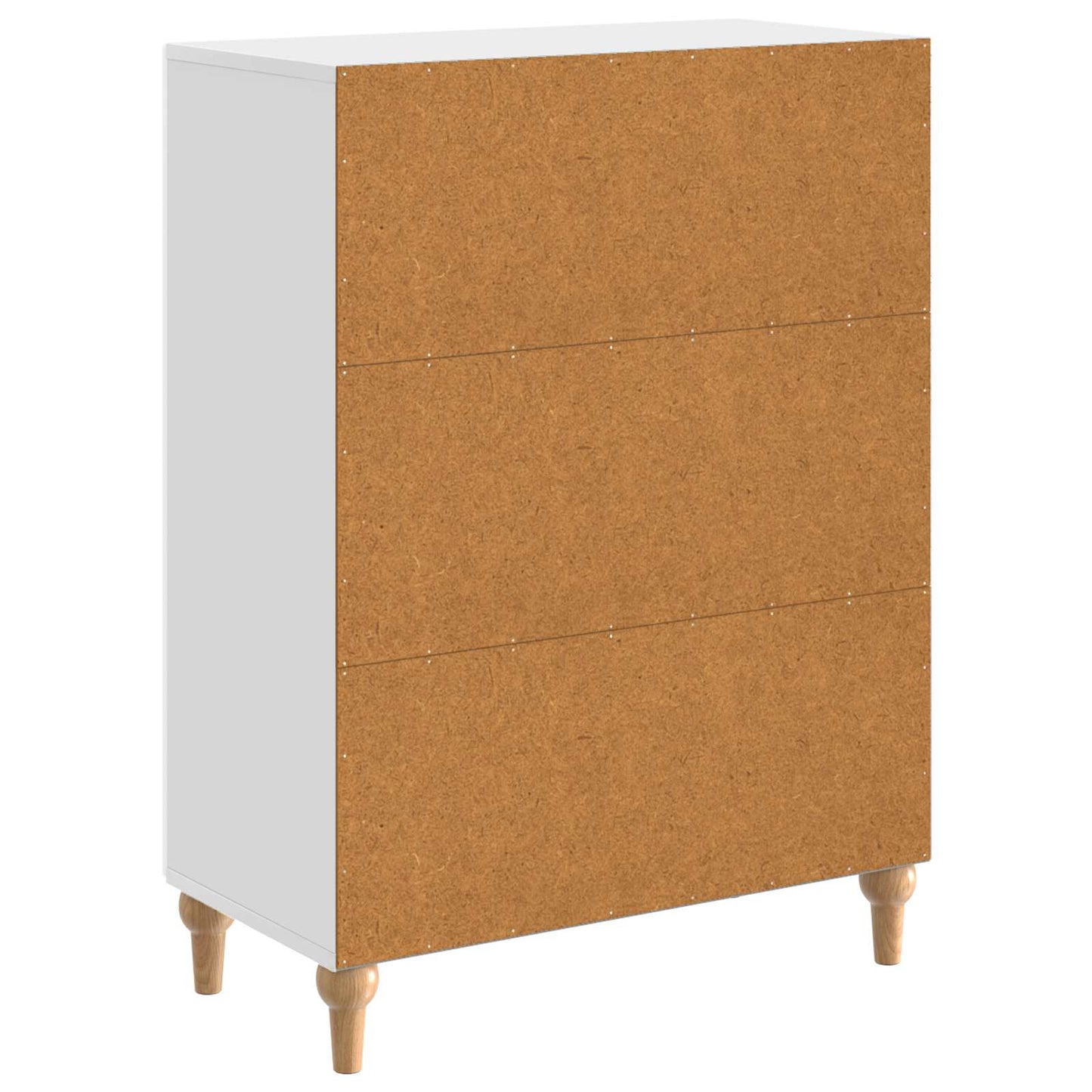 Dressoir Hoogglans Wit 66 x 34,5 x 90 cm Bewerkt hout is nu te koop bij PeponiXL, paradijselijk wonen!