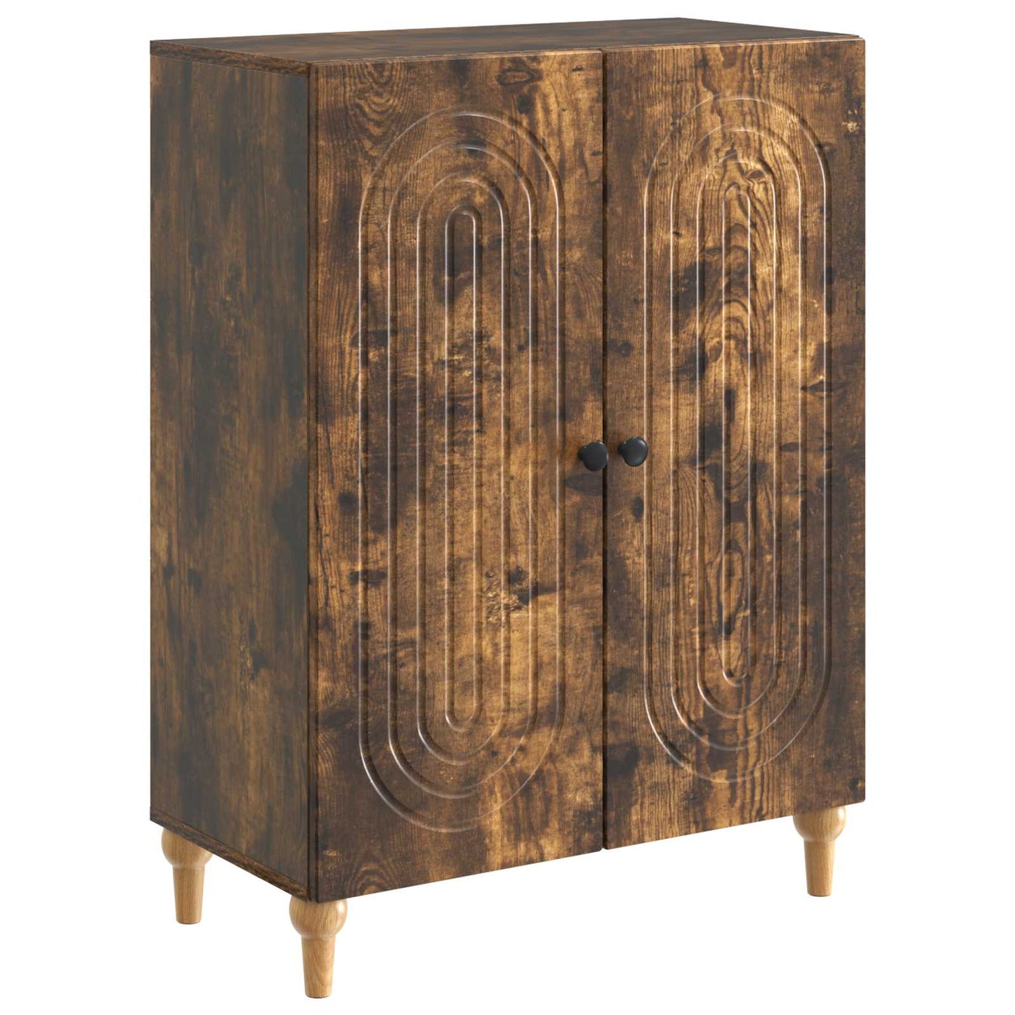 Dressoir Gerookt eiken 66 x 34,5 x 90 cm Bewerkt hout is nu te koop bij PeponiXL, paradijselijk wonen!