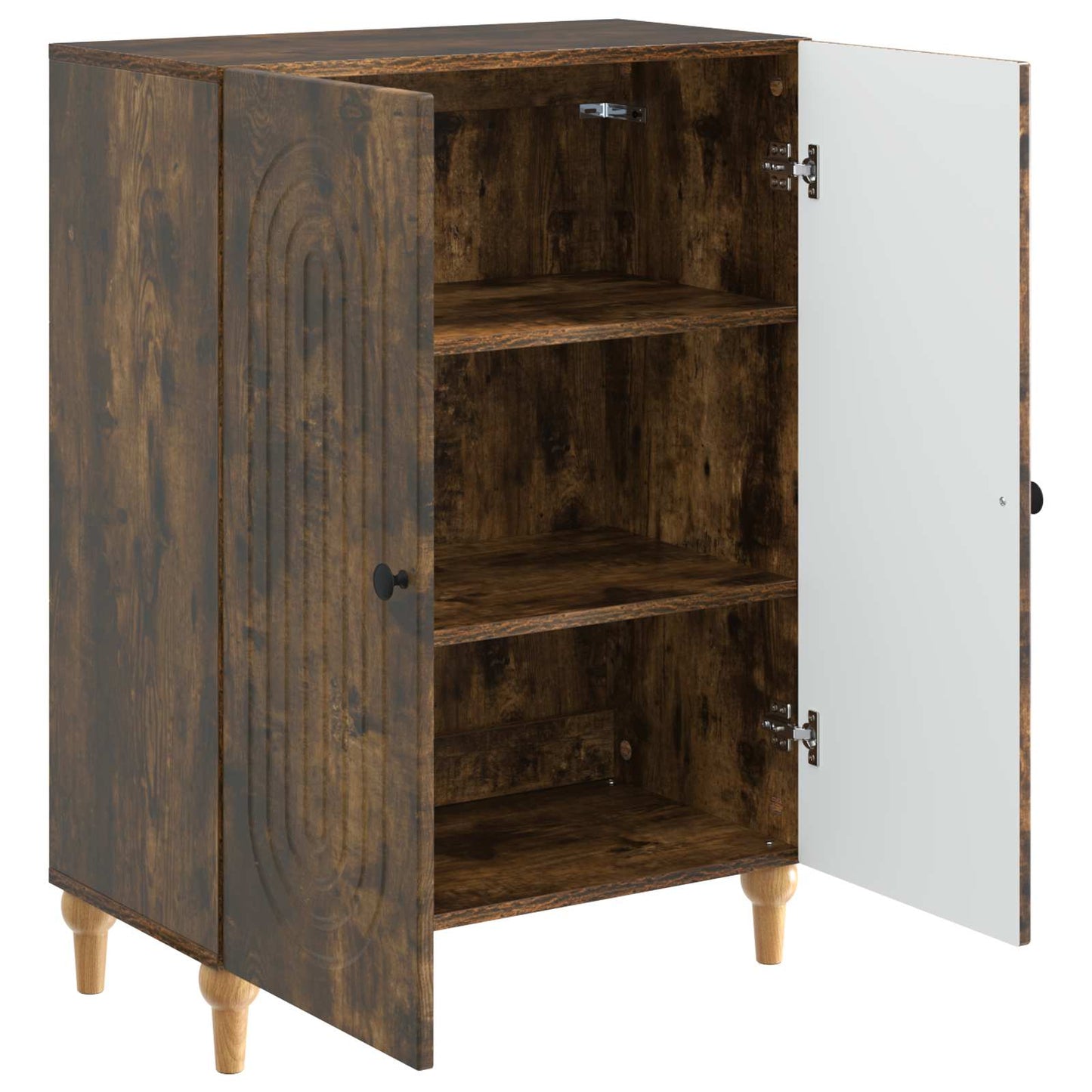 Dressoir Gerookt eiken 66 x 34,5 x 90 cm Bewerkt hout is nu te koop bij PeponiXL, paradijselijk wonen!