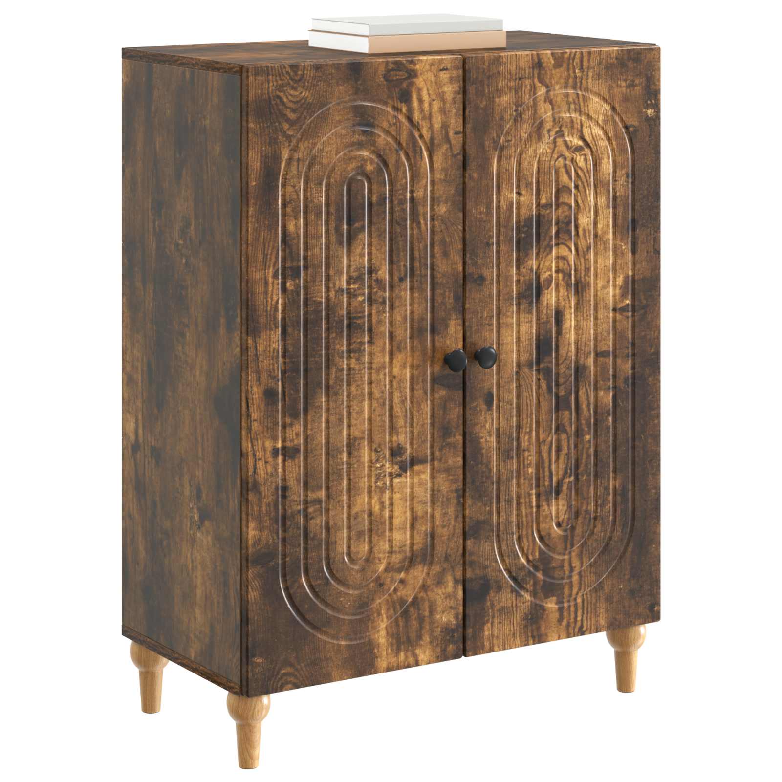 Dressoir Gerookt eiken 66 x 34,5 x 90 cm Bewerkt hout is nu te koop bij PeponiXL, paradijselijk wonen!