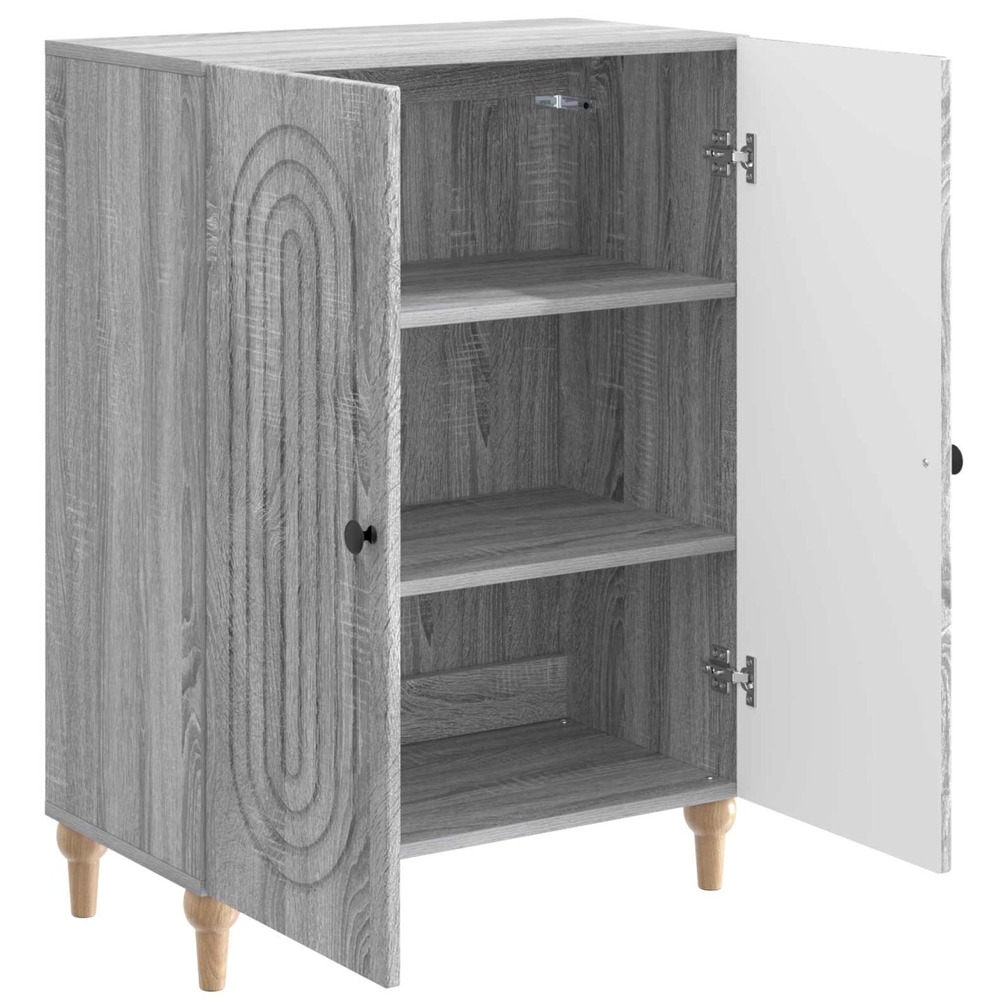 Dressoir Grijs sonoma 66 x 34,5 x 90 cm Bewerkt hout is nu te koop bij PeponiXL, paradijselijk wonen!