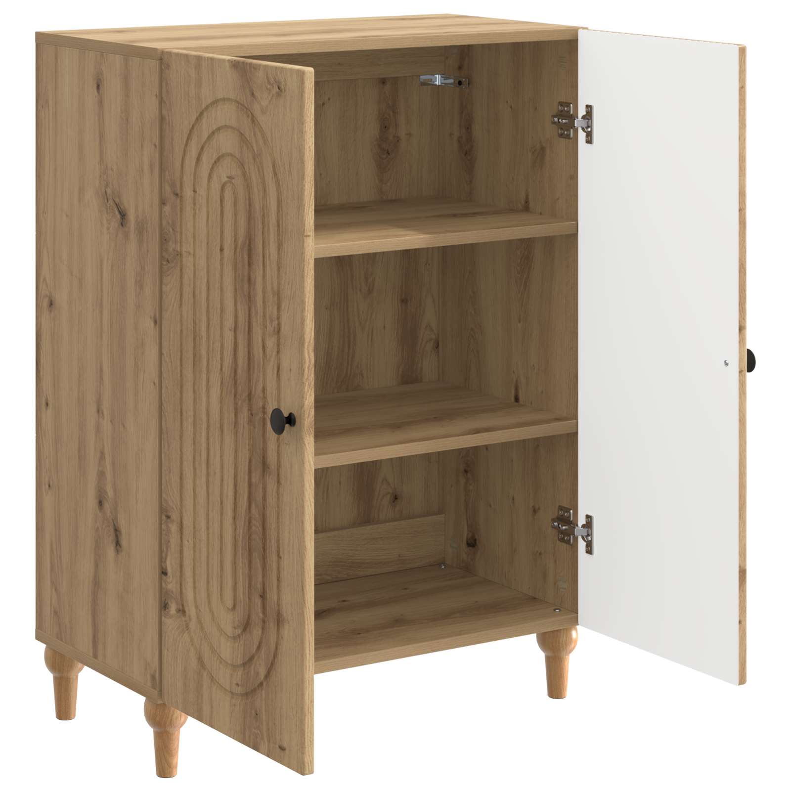 Dressoir Artisanaal eiken 66 x 34,5 x 90 cm Bewerkt hout is nu te koop bij PeponiXL, paradijselijk wonen!