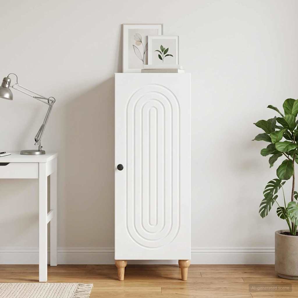 Dressoir Wit 33 x 34,5 x 90 cm Bewerkt hout is nu te koop bij PeponiXL, paradijselijk wonen!