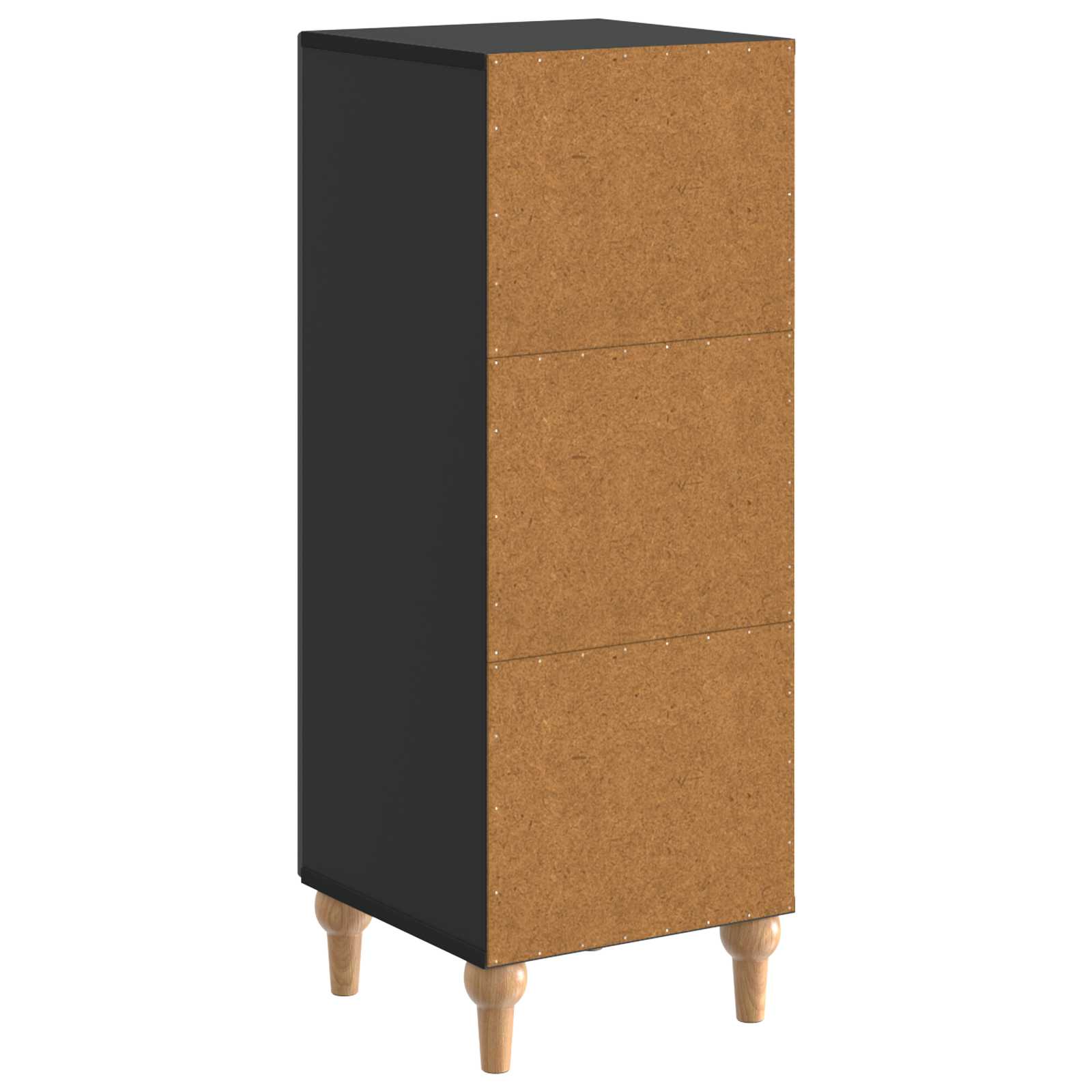 Dressoir Zwart 33 x 34,5 x 90 cm Bewerkt hout is nu te koop bij PeponiXL, paradijselijk wonen!