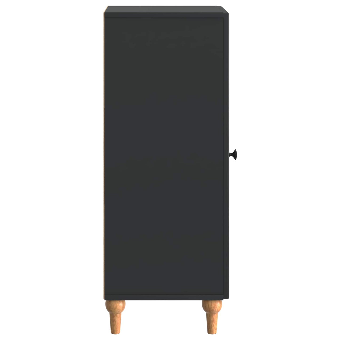 Dressoir Zwart 33 x 34,5 x 90 cm Bewerkt hout is nu te koop bij PeponiXL, paradijselijk wonen!