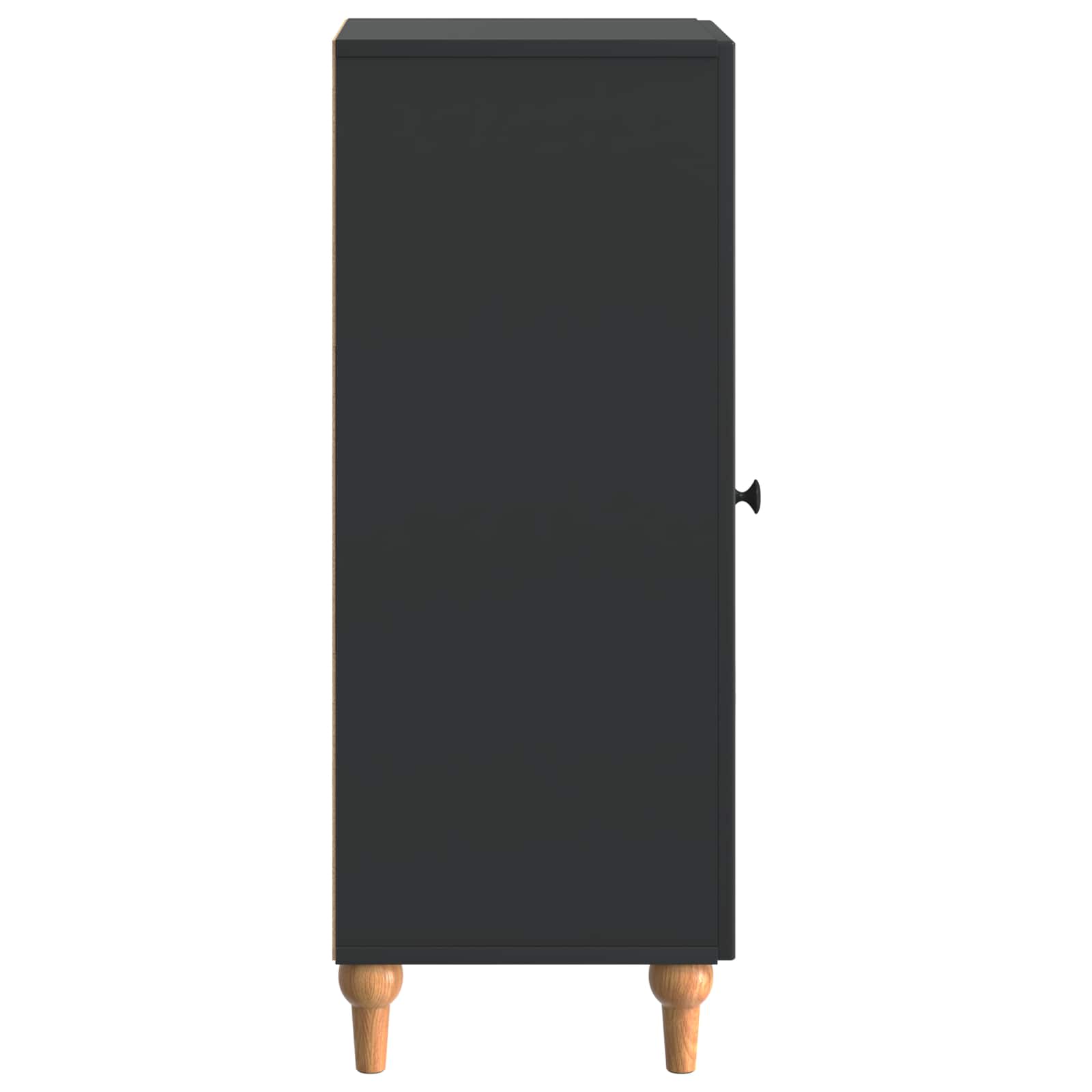 Dressoir Zwart 33 x 34,5 x 90 cm Bewerkt hout is nu te koop bij PeponiXL, paradijselijk wonen!
