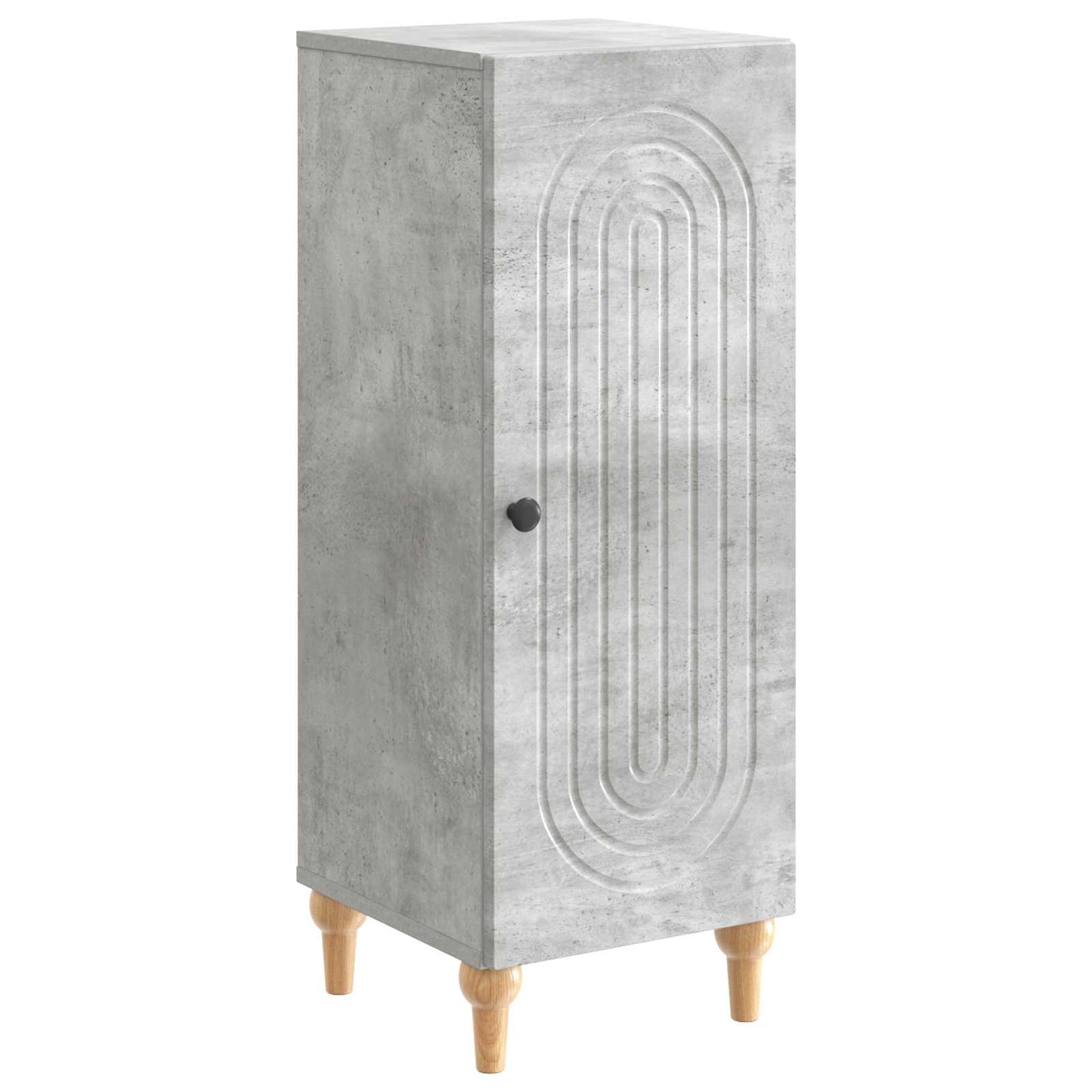 Dressoir Betongrijs 33 x 34,5 x 90 cm Bewerkt hout is nu te koop bij PeponiXL, paradijselijk wonen!
