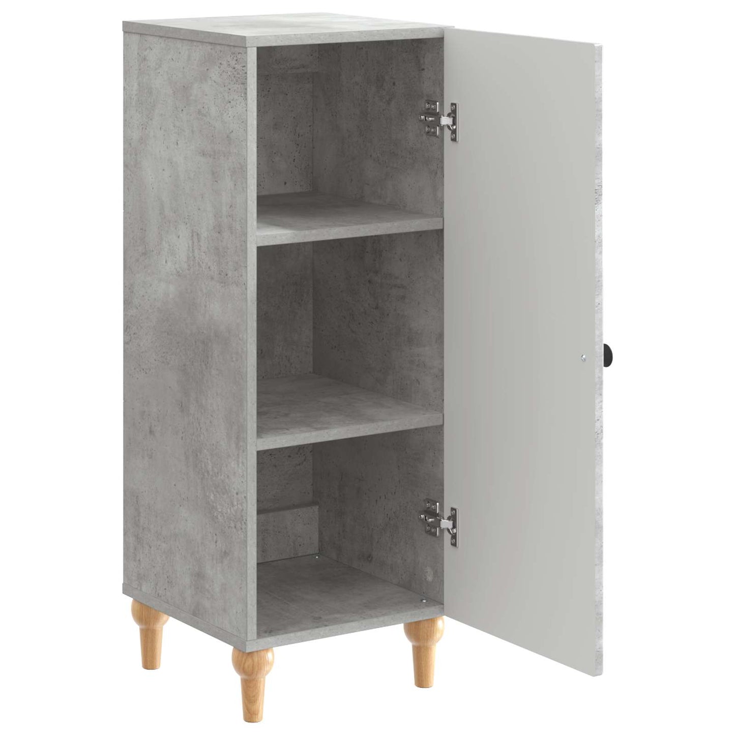 Dressoir Betongrijs 33 x 34,5 x 90 cm Bewerkt hout is nu te koop bij PeponiXL, paradijselijk wonen!