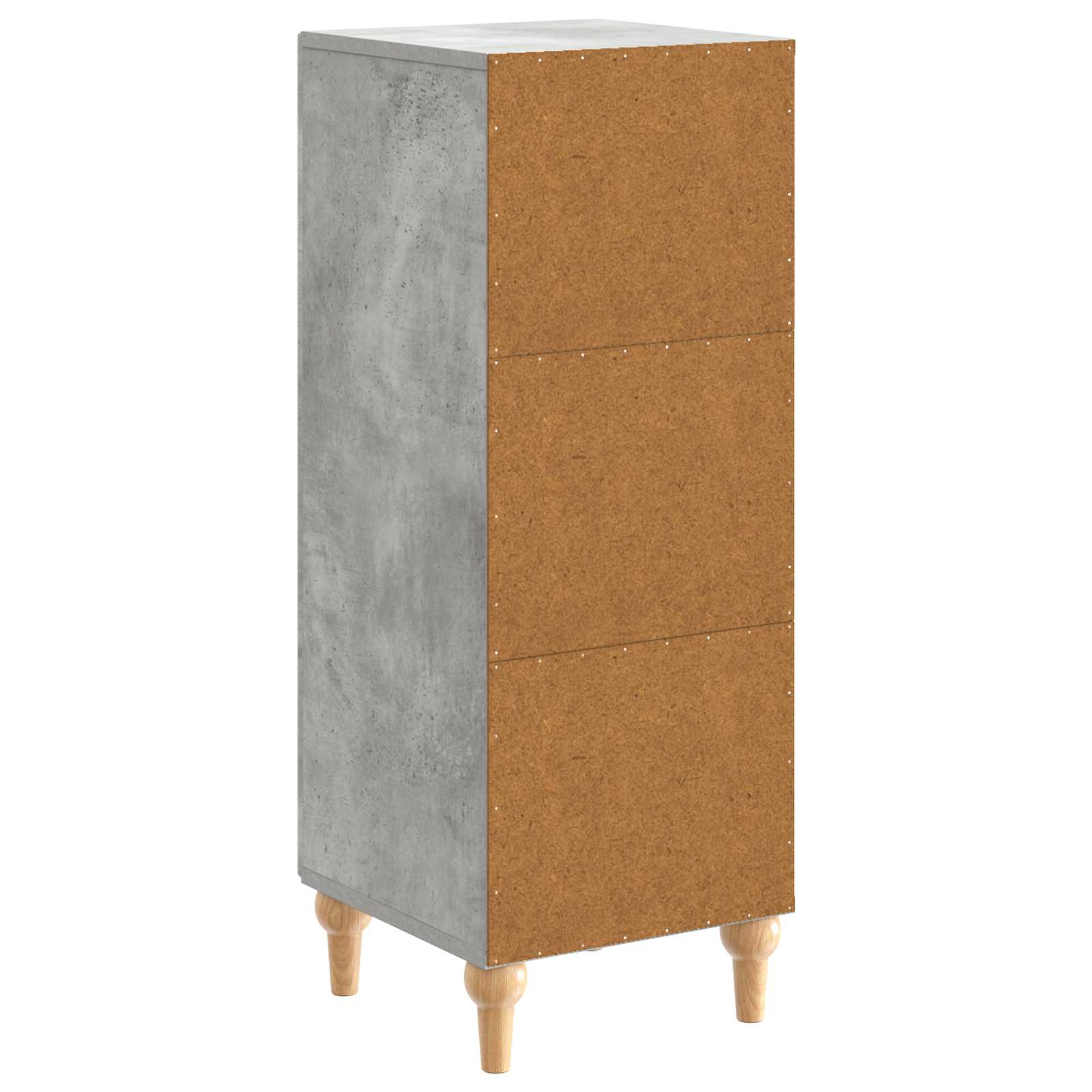 Dressoir Betongrijs 33 x 34,5 x 90 cm Bewerkt hout is nu te koop bij PeponiXL, paradijselijk wonen!