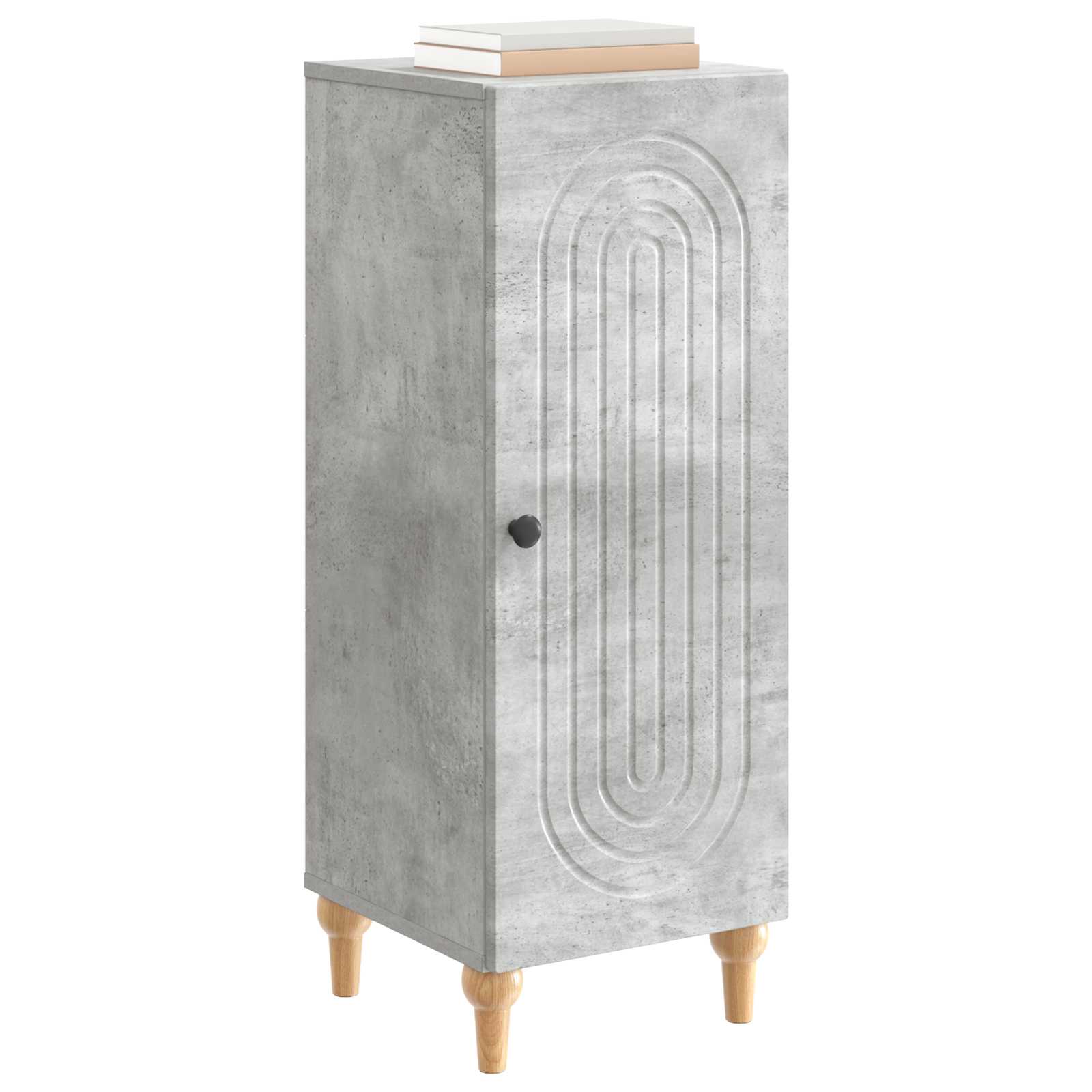 Dressoir Betongrijs 33 x 34,5 x 90 cm Bewerkt hout is nu te koop bij PeponiXL, paradijselijk wonen!