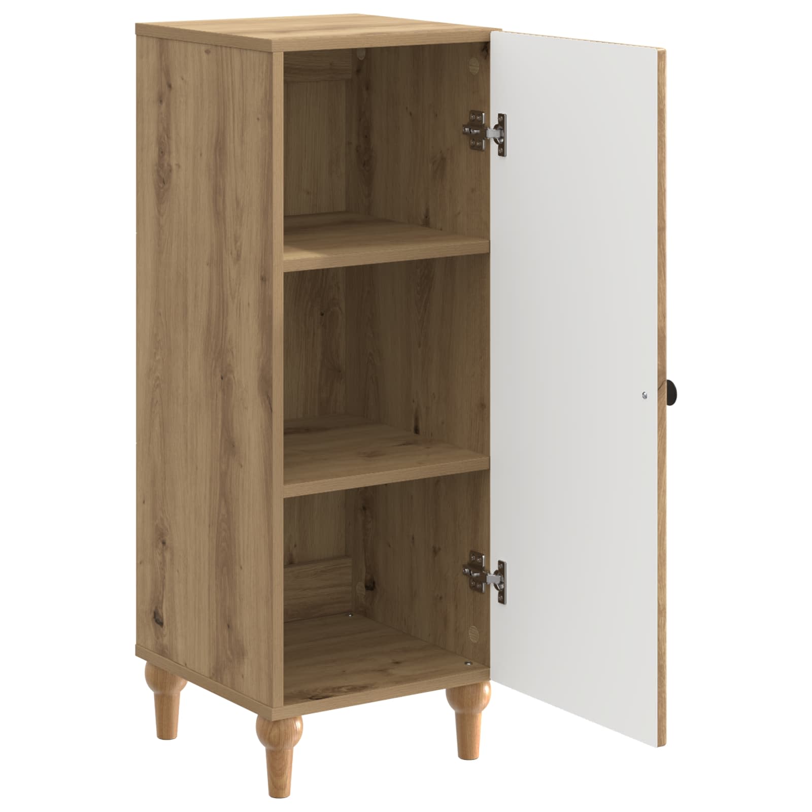 Dressoir Artisanaal eiken 33 x 34,5 x 90 cm Bewerkt hout is nu te koop bij PeponiXL, paradijselijk wonen!