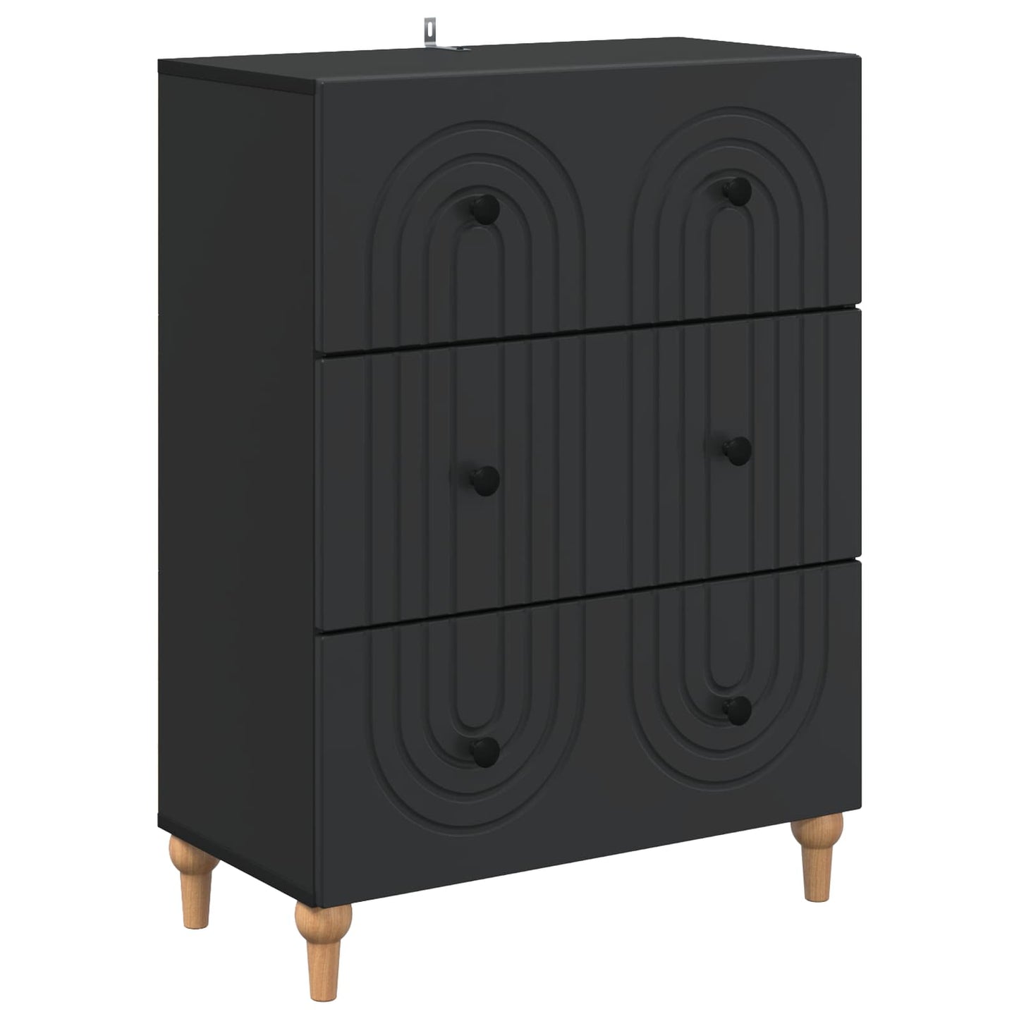 Ladenkast Zwart 66 x 34,5 x 90 cm Bewerkt hout is nu te koop bij PeponiXL, paradijselijk wonen!