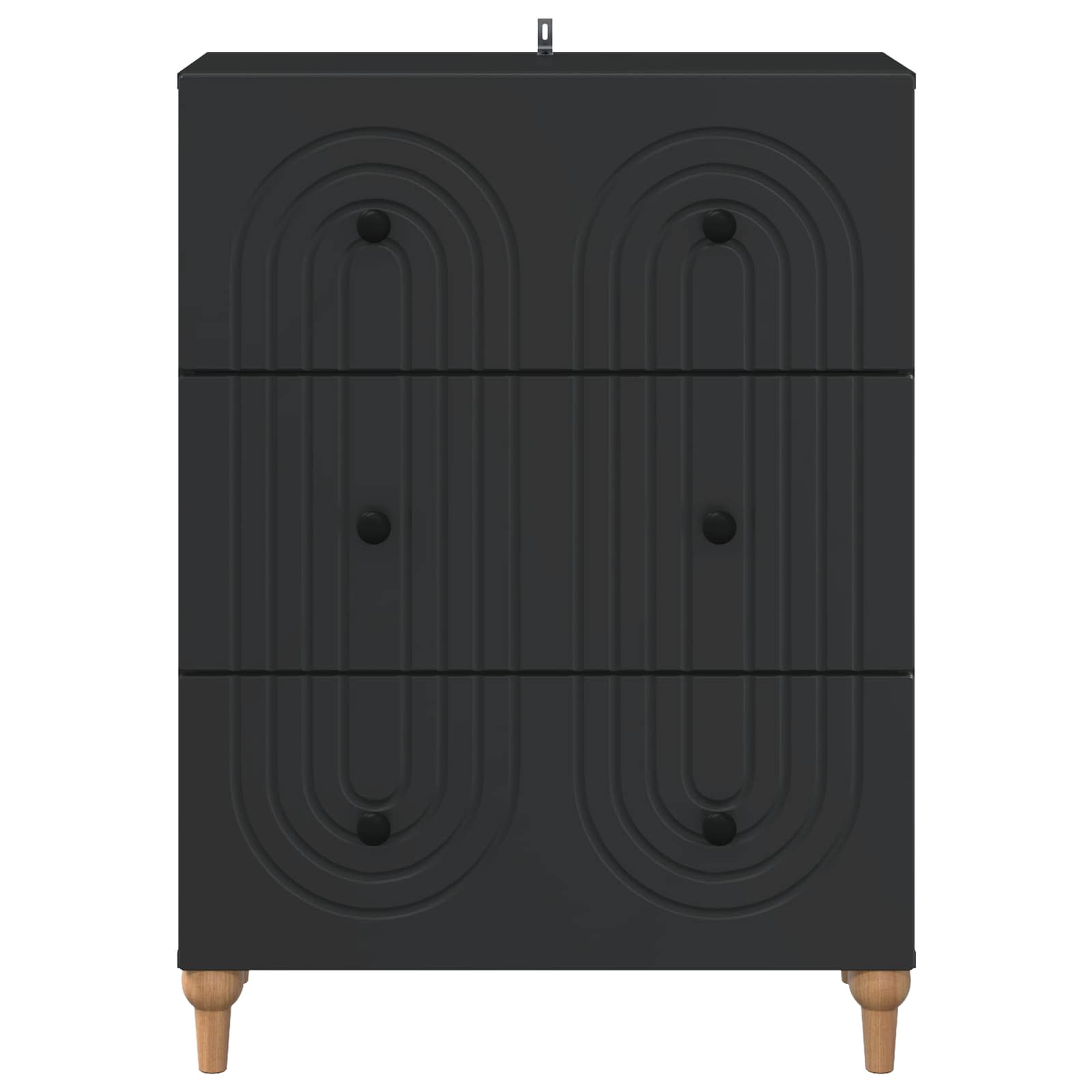 Ladenkast Zwart 66 x 34,5 x 90 cm Bewerkt hout is nu te koop bij PeponiXL, paradijselijk wonen!