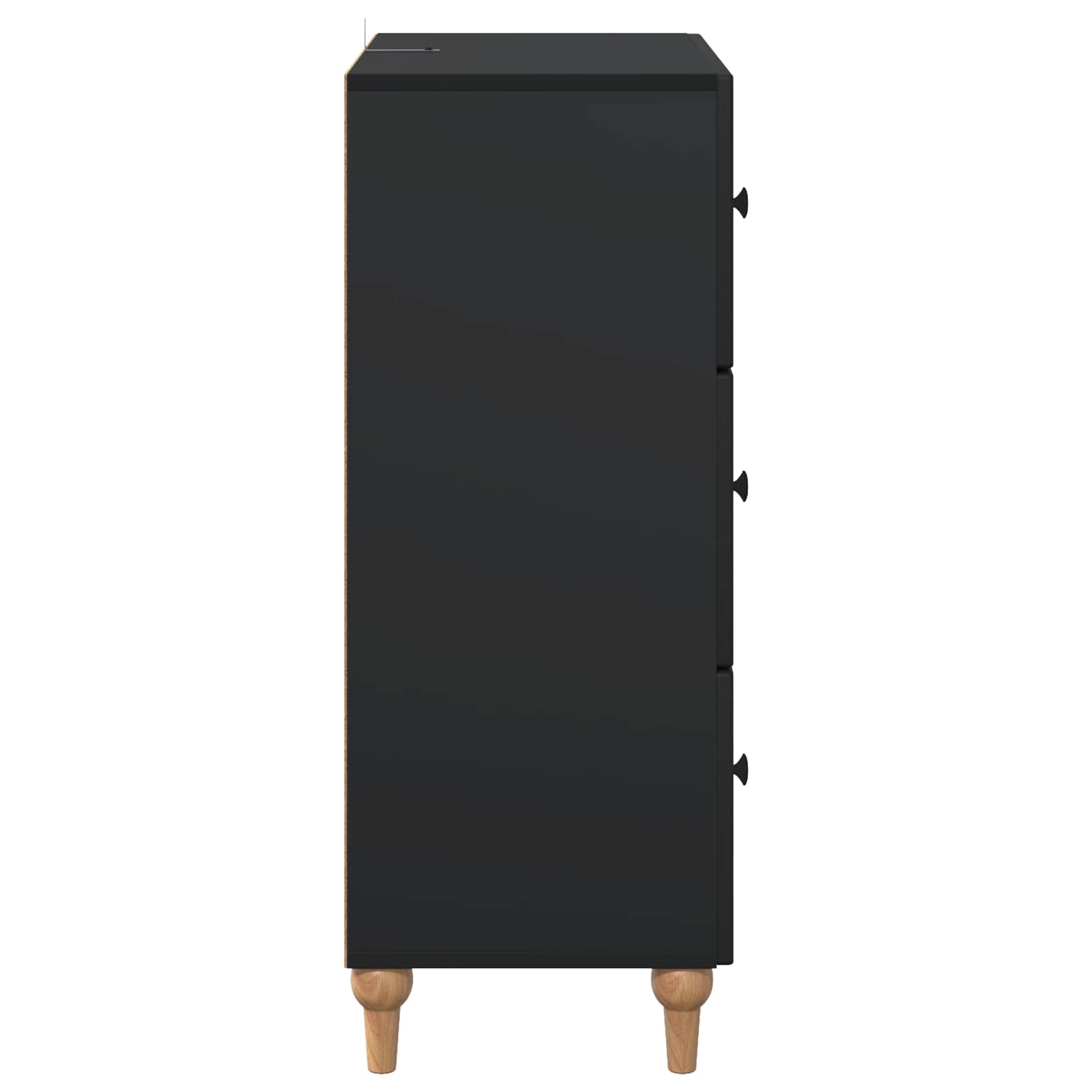 Ladenkast Zwart 66 x 34,5 x 90 cm Bewerkt hout is nu te koop bij PeponiXL, paradijselijk wonen!