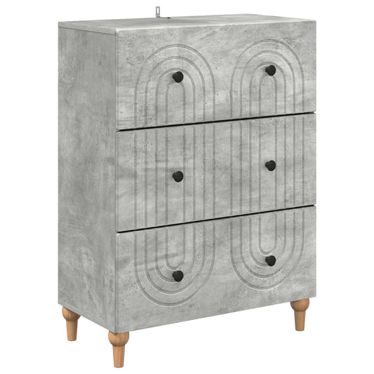 Ladenkast Betongrijs 66 x 34,5 x 90 cm Bewerkt hout is nu te koop bij PeponiXL, paradijselijk wonen!