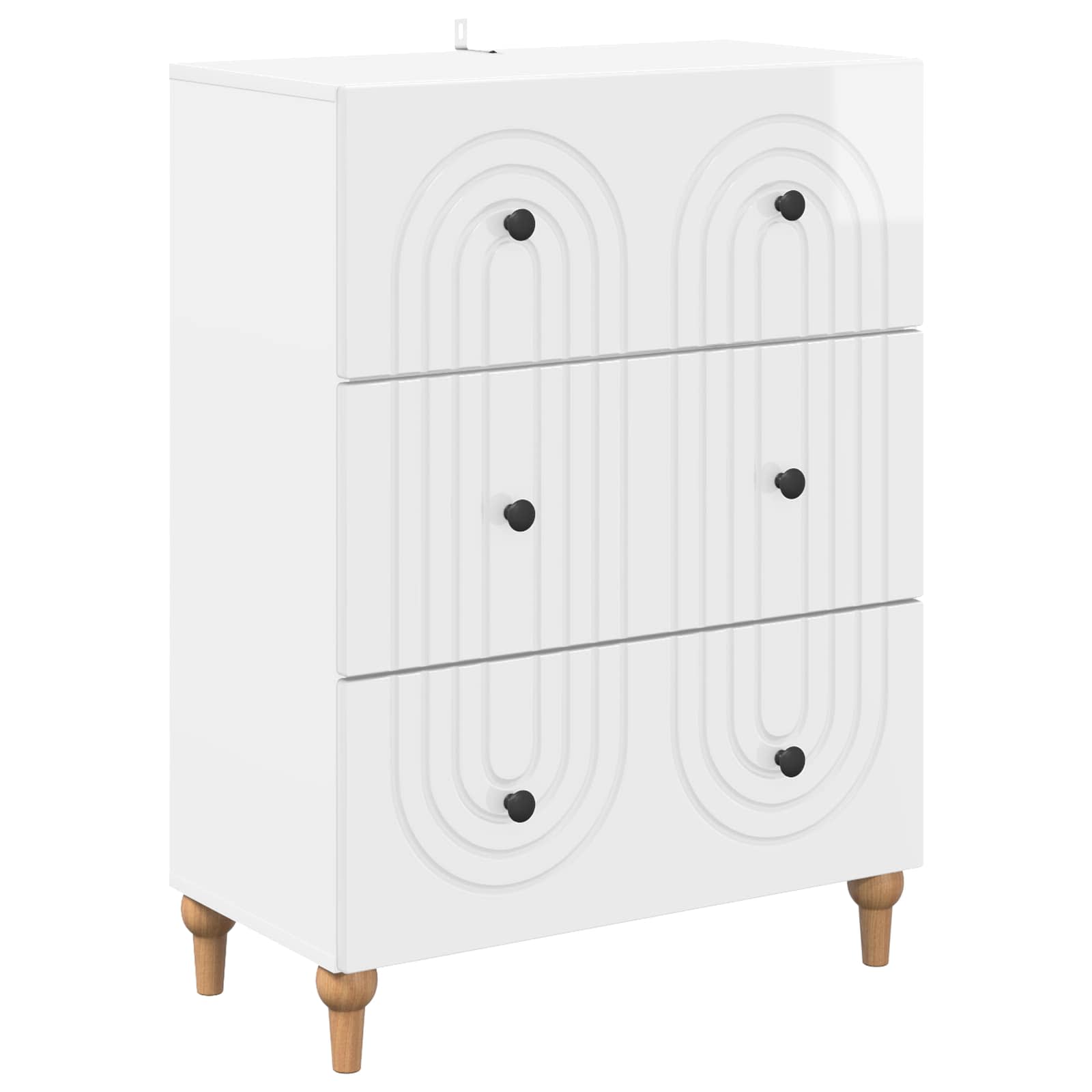 Ladenkast Hoogglans Wit 66 x 34,5 x 90 cm Bewerkt hout is nu te koop bij PeponiXL, paradijselijk wonen!