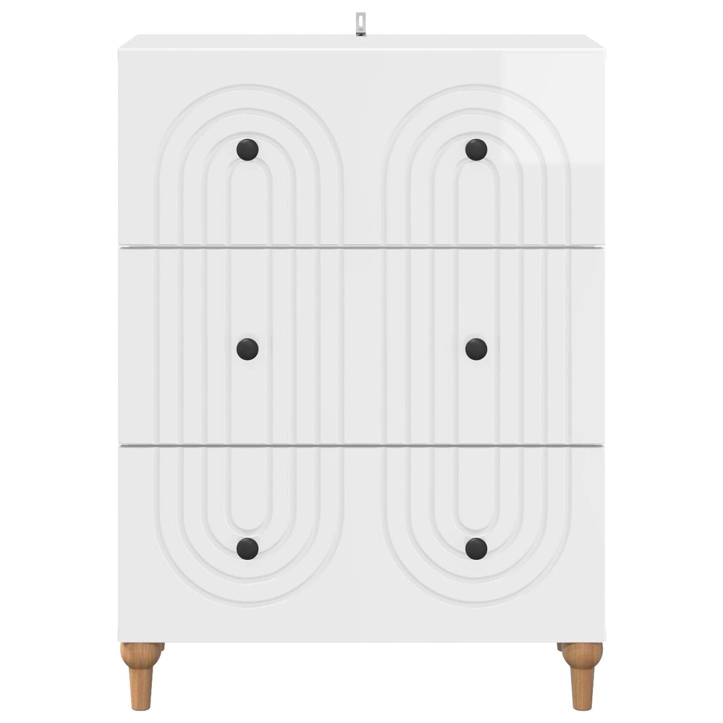 Ladenkast Hoogglans Wit 66 x 34,5 x 90 cm Bewerkt hout is nu te koop bij PeponiXL, paradijselijk wonen!