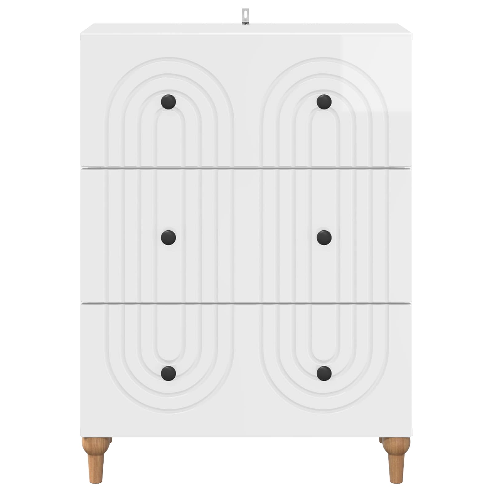 Ladenkast Hoogglans Wit 66 x 34,5 x 90 cm Bewerkt hout is nu te koop bij PeponiXL, paradijselijk wonen!