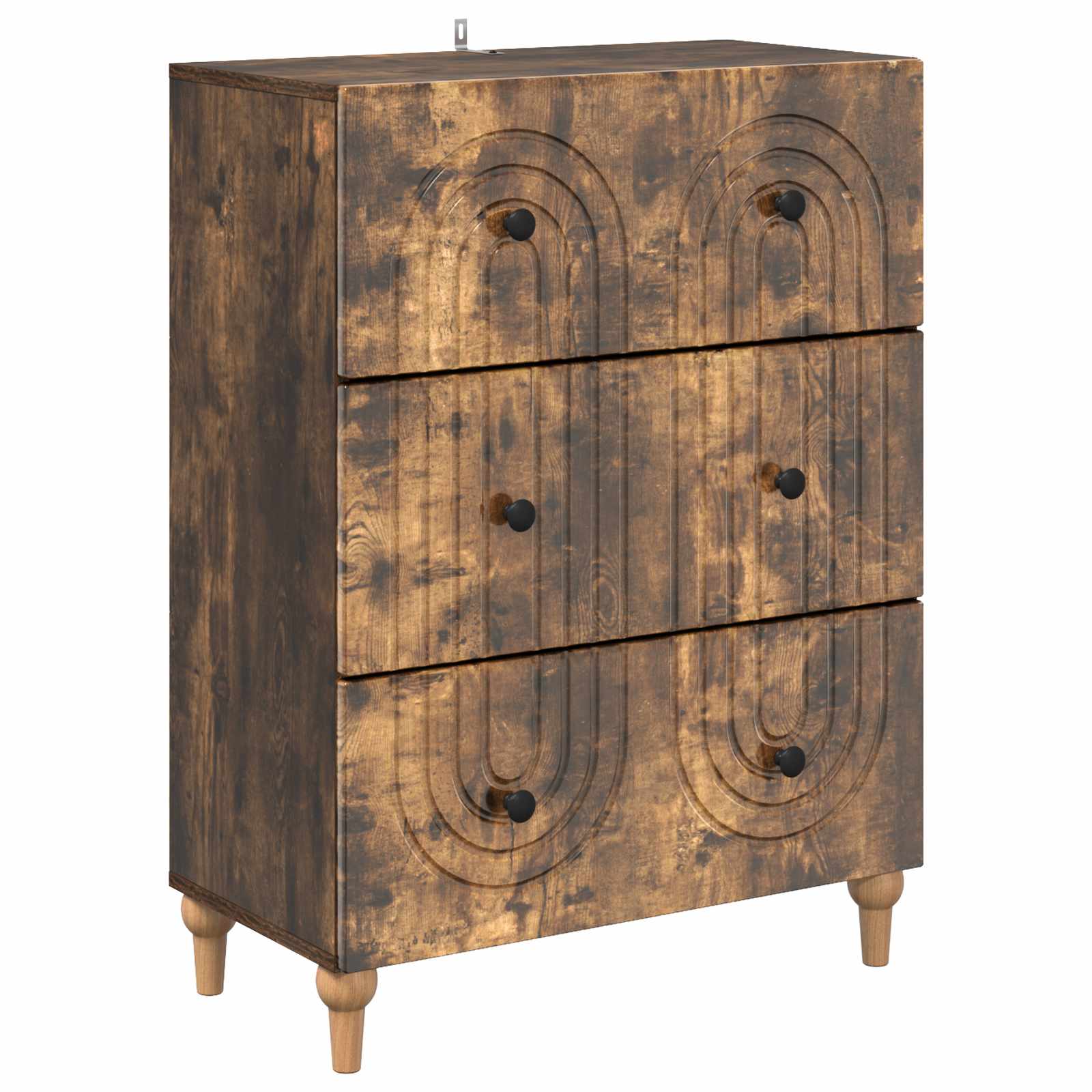 Ladenkast Gerookt eiken 66 x 34,5 x 90 cm Bewerkt hout is nu te koop bij PeponiXL, paradijselijk wonen!