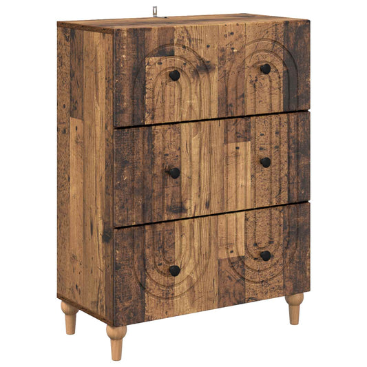 Ladenkast Oud hout 66 x 34,5 x 90 cm Bewerkt hout is nu te koop bij PeponiXL, paradijselijk wonen!