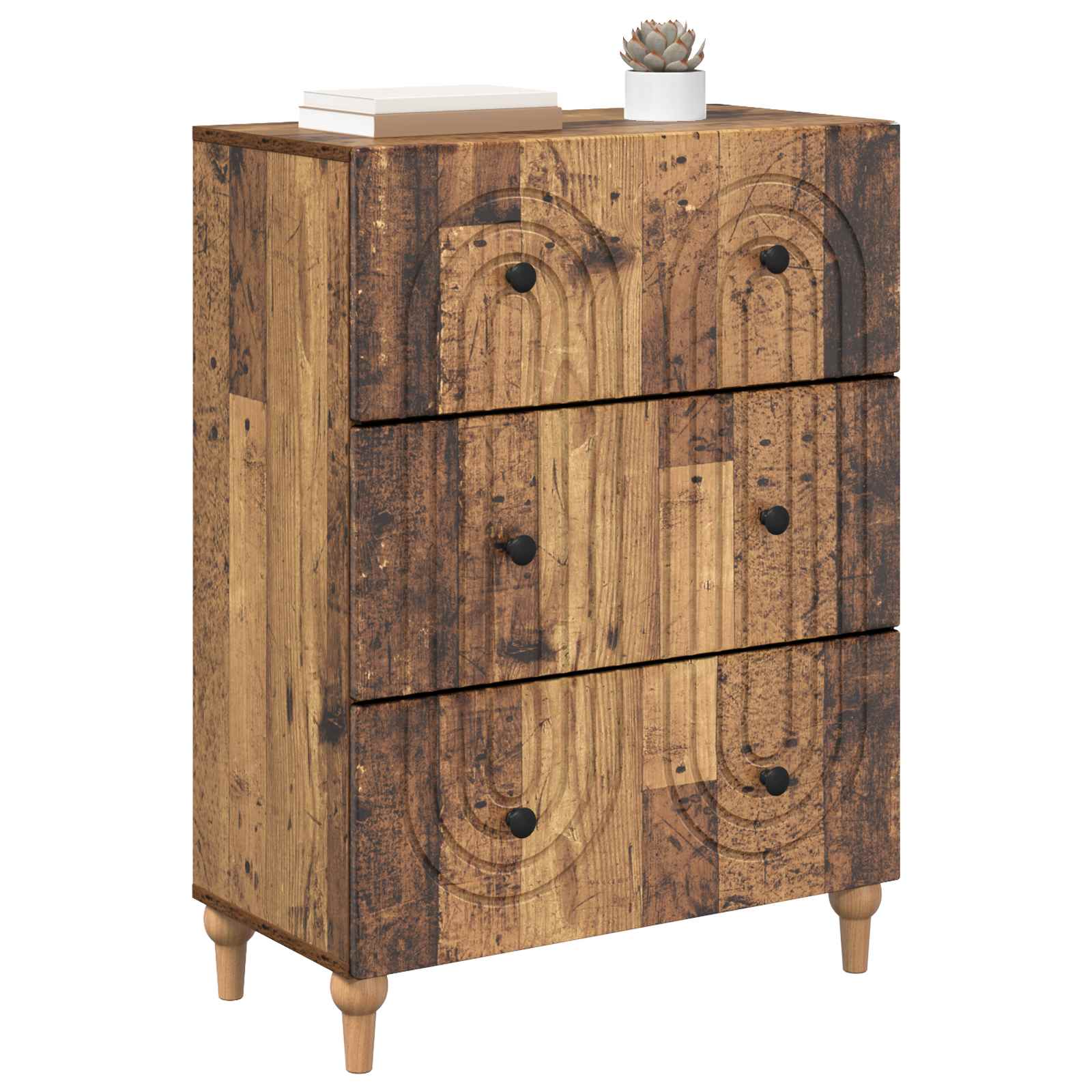 Ladenkast Oud hout 66 x 34,5 x 90 cm Bewerkt hout is nu te koop bij PeponiXL, paradijselijk wonen!