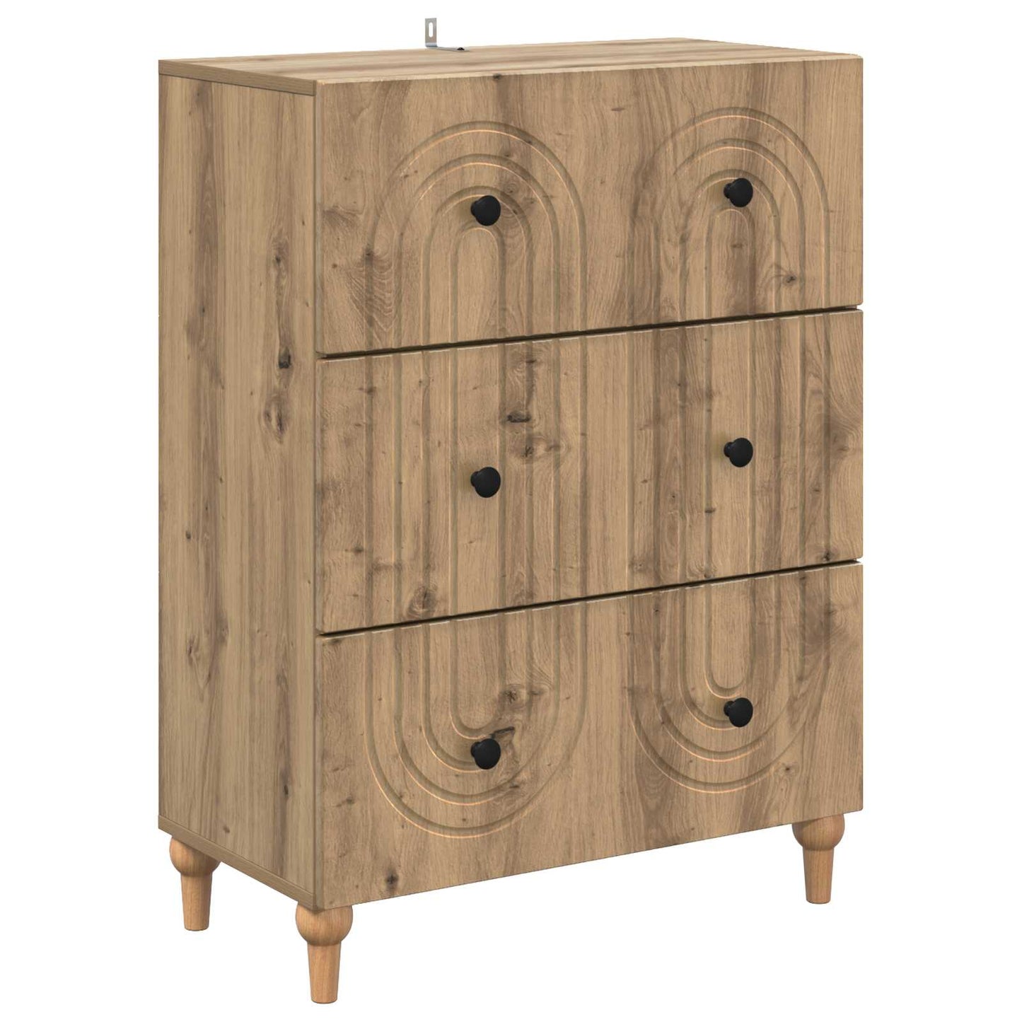 Ladenkast Artisanaal eiken 66 x 34,5 x 90 cm Bewerkt hout is nu te koop bij PeponiXL, paradijselijk wonen!
