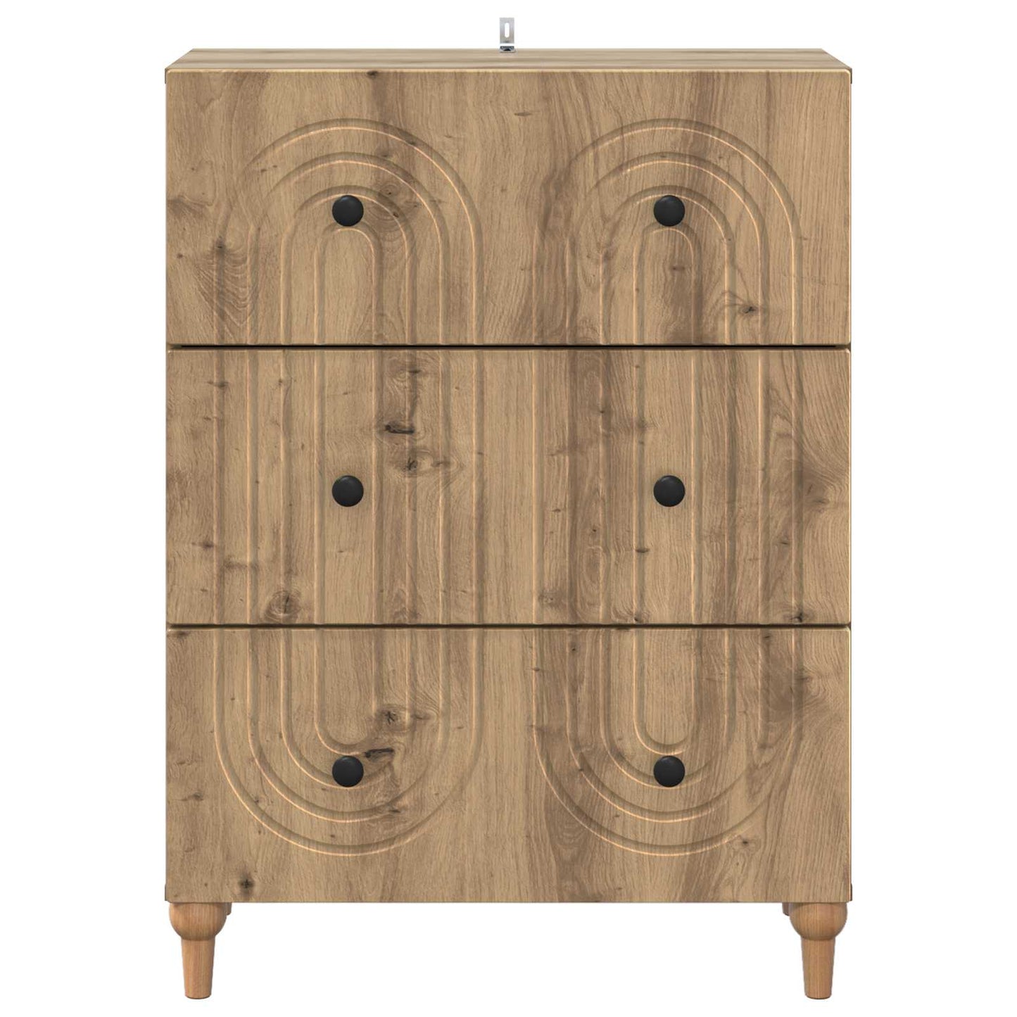 Ladenkast Artisanaal eiken 66 x 34,5 x 90 cm Bewerkt hout is nu te koop bij PeponiXL, paradijselijk wonen!