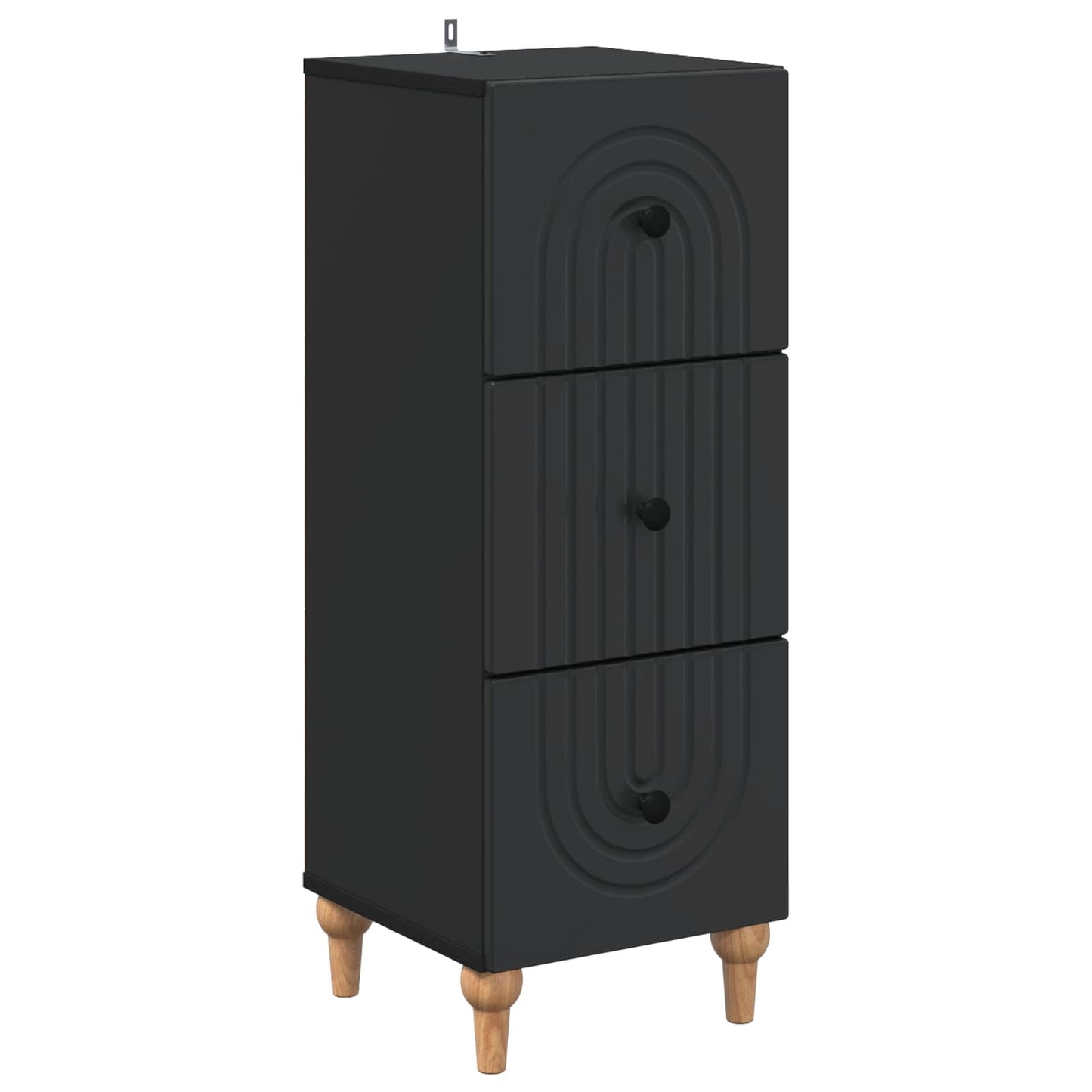 Ladenkast Zwart 33 x 34,5 x 90 cm Bewerkt hout is nu te koop bij PeponiXL, paradijselijk wonen!