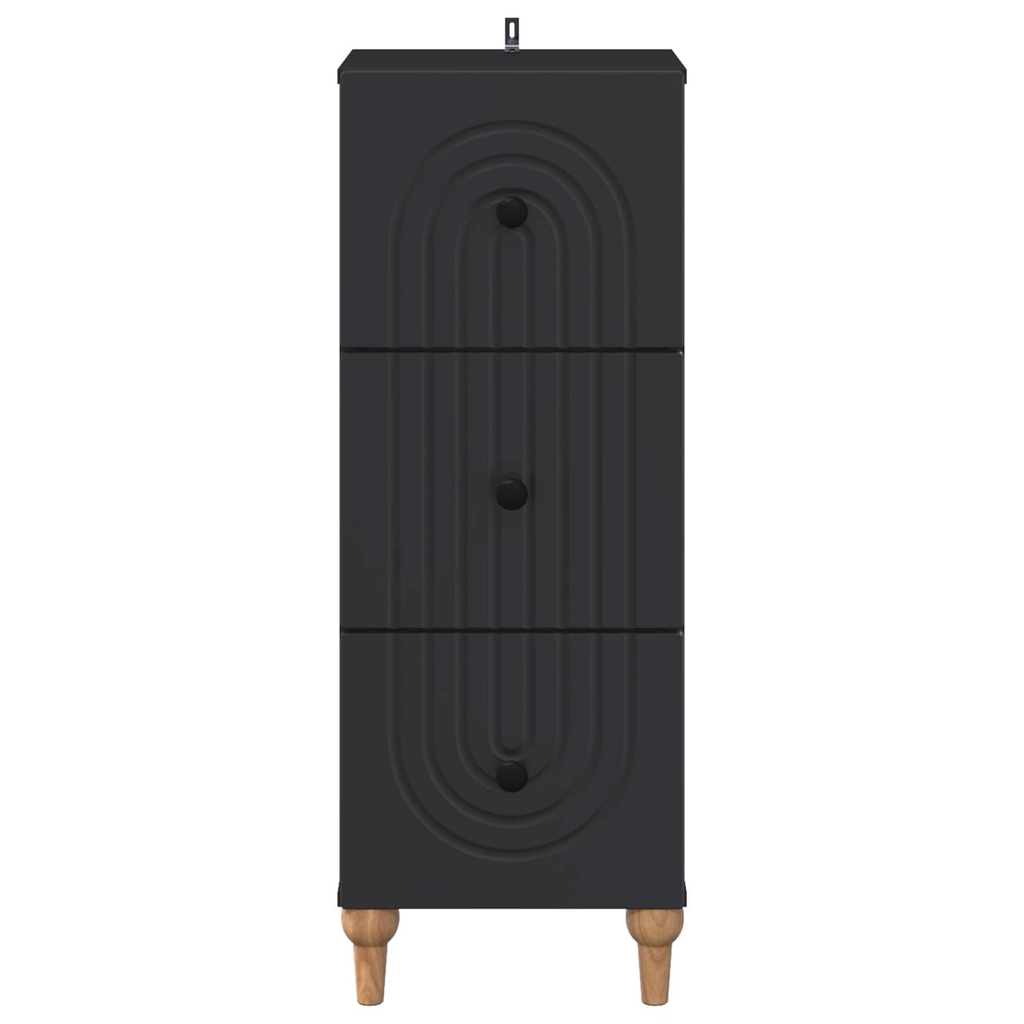 Ladenkast Zwart 33 x 34,5 x 90 cm Bewerkt hout is nu te koop bij PeponiXL, paradijselijk wonen!