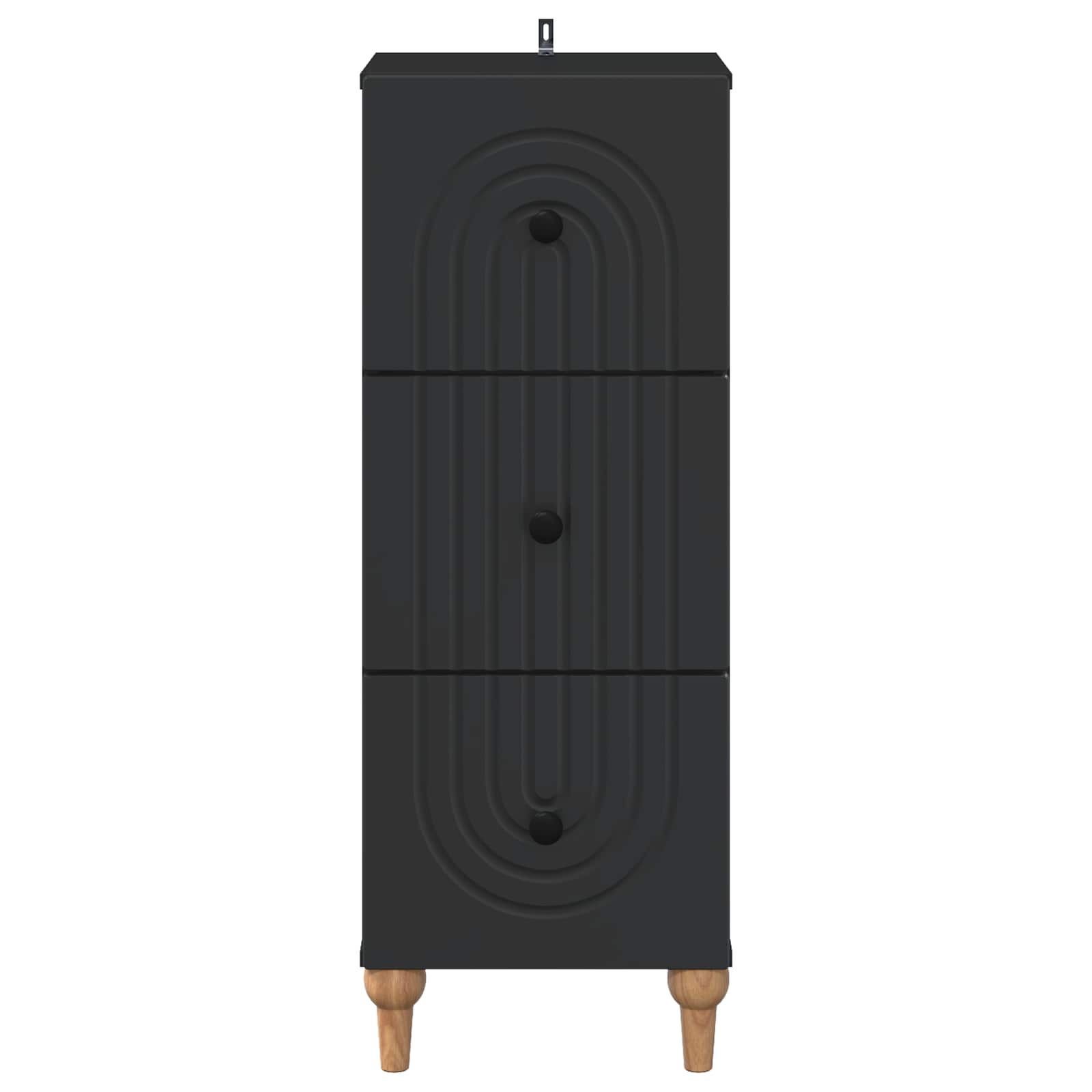 Ladenkast Zwart 33 x 34,5 x 90 cm Bewerkt hout is nu te koop bij PeponiXL, paradijselijk wonen!