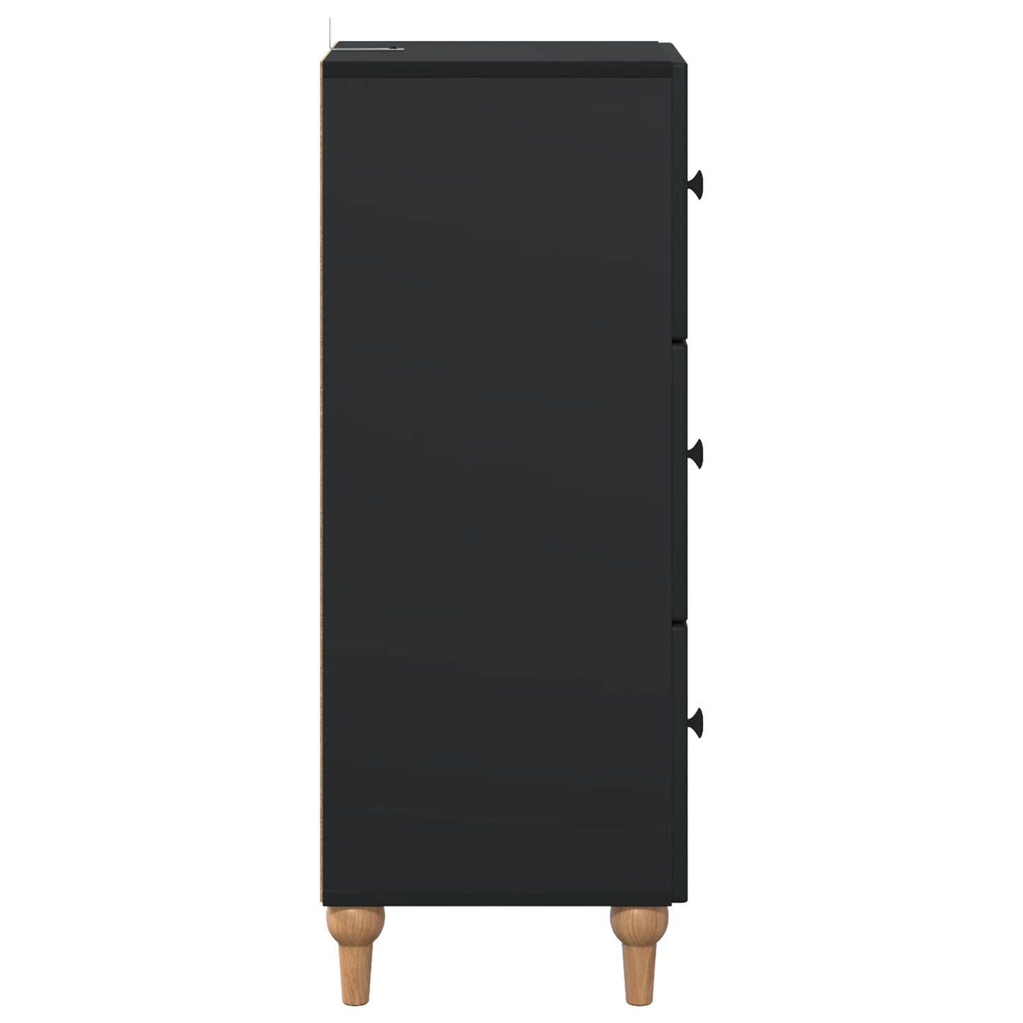Ladenkast Zwart 33 x 34,5 x 90 cm Bewerkt hout is nu te koop bij PeponiXL, paradijselijk wonen!