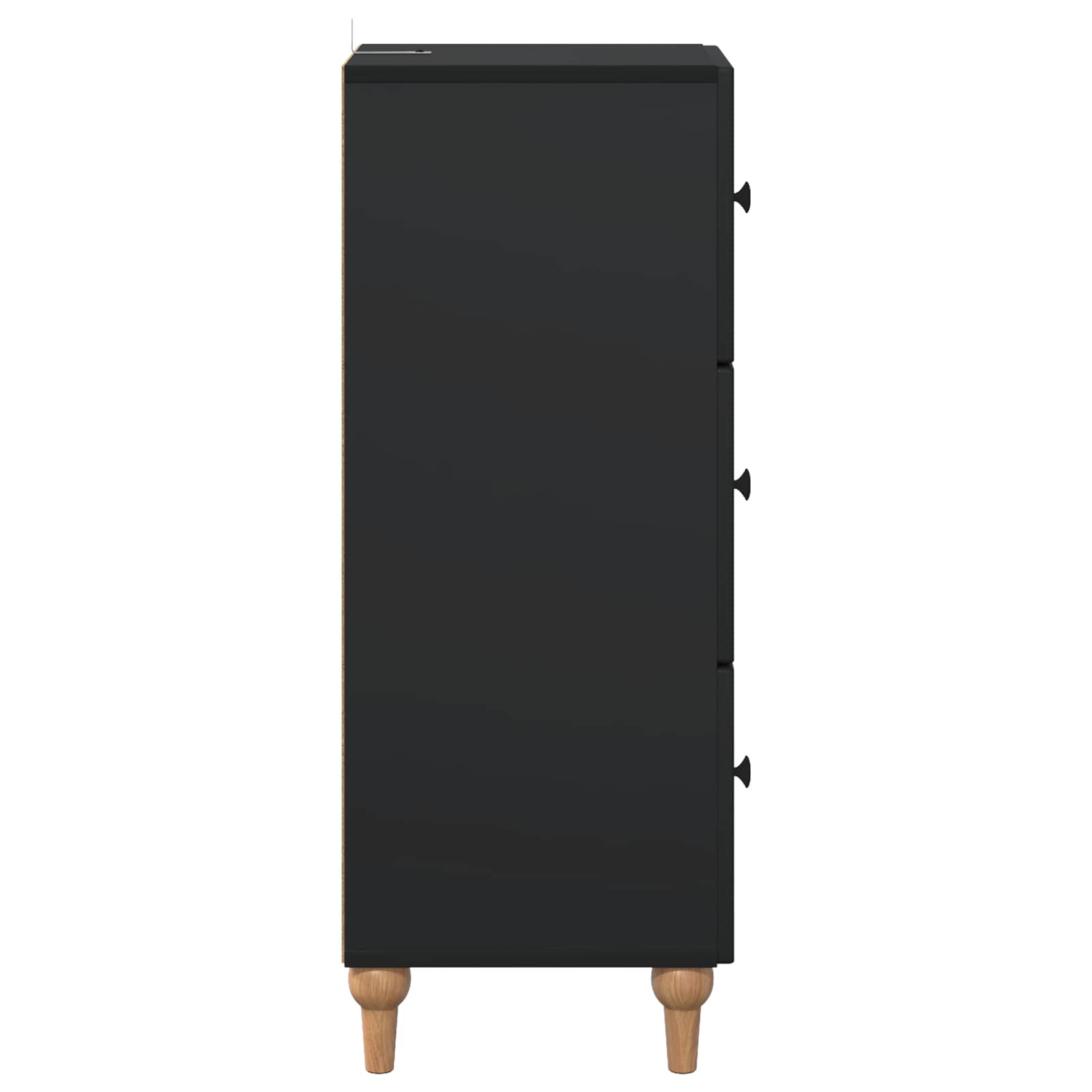 Ladenkast Zwart 33 x 34,5 x 90 cm Bewerkt hout is nu te koop bij PeponiXL, paradijselijk wonen!