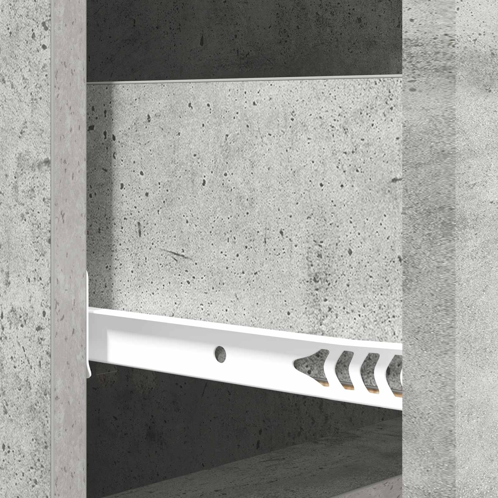 Ladenkast Betongrijs 33 x 34,5 x 90 cm Bewerkt hout is nu te koop bij PeponiXL, paradijselijk wonen!
