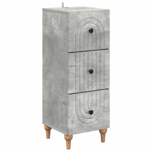 Ladenkast Betongrijs 33 x 34,5 x 90 cm Bewerkt hout is nu te koop bij PeponiXL, paradijselijk wonen!