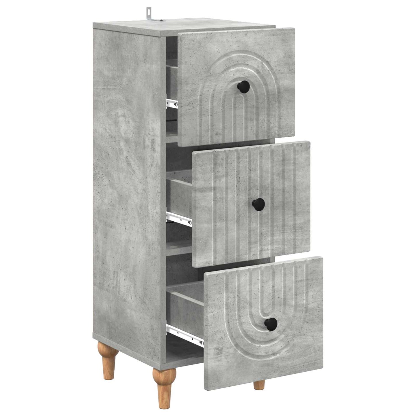 Ladenkast Betongrijs 33 x 34,5 x 90 cm Bewerkt hout is nu te koop bij PeponiXL, paradijselijk wonen!