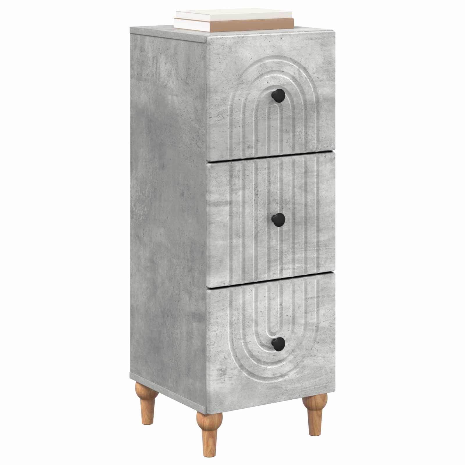 Ladenkast Betongrijs 33 x 34,5 x 90 cm Bewerkt hout is nu te koop bij PeponiXL, paradijselijk wonen!