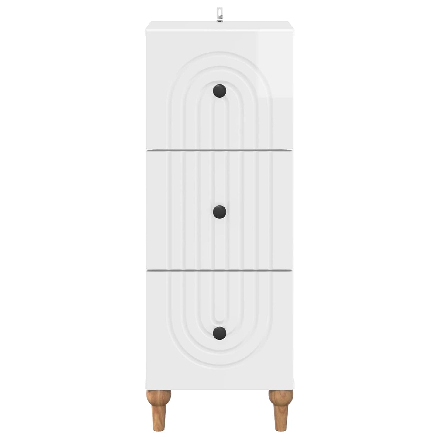 Ladenkast Hoogglans Wit 33 x 34,5 x 90 cm Bewerkt hout is nu te koop bij PeponiXL, paradijselijk wonen!