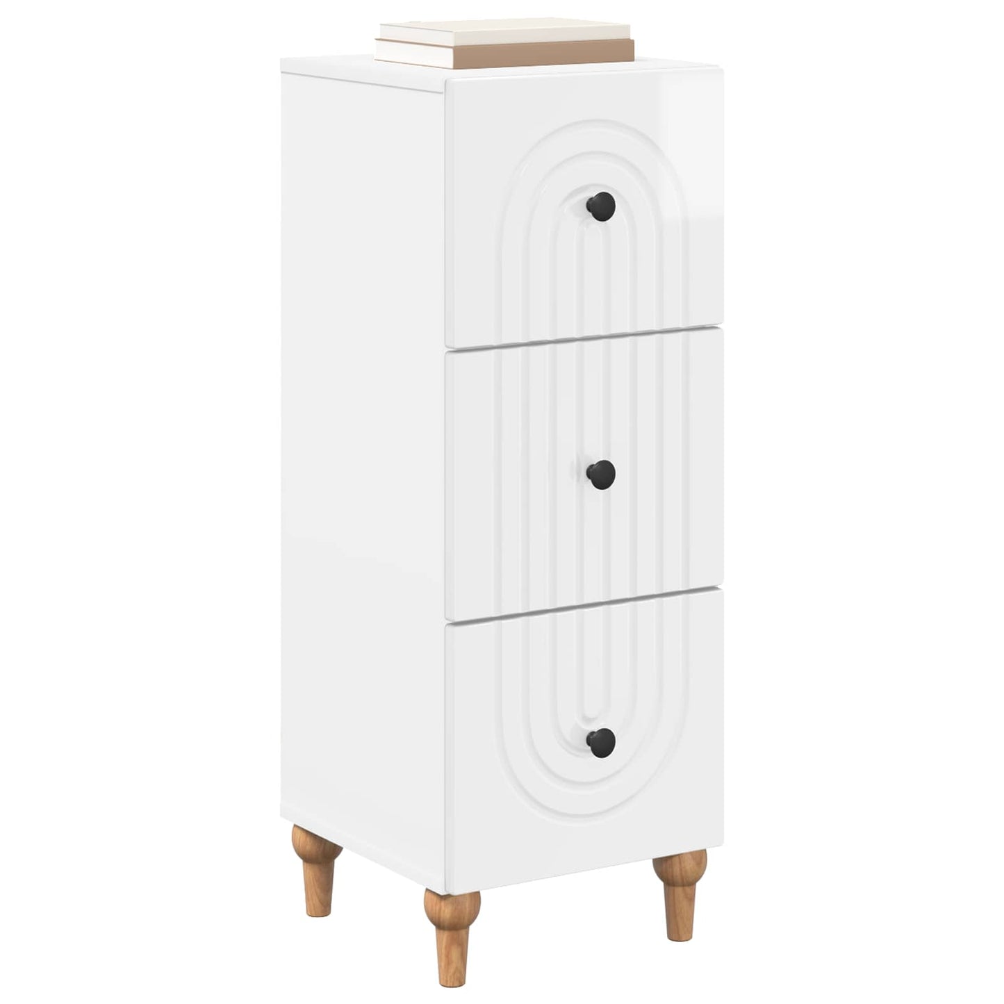 Ladenkast Hoogglans Wit 33 x 34,5 x 90 cm Bewerkt hout is nu te koop bij PeponiXL, paradijselijk wonen!