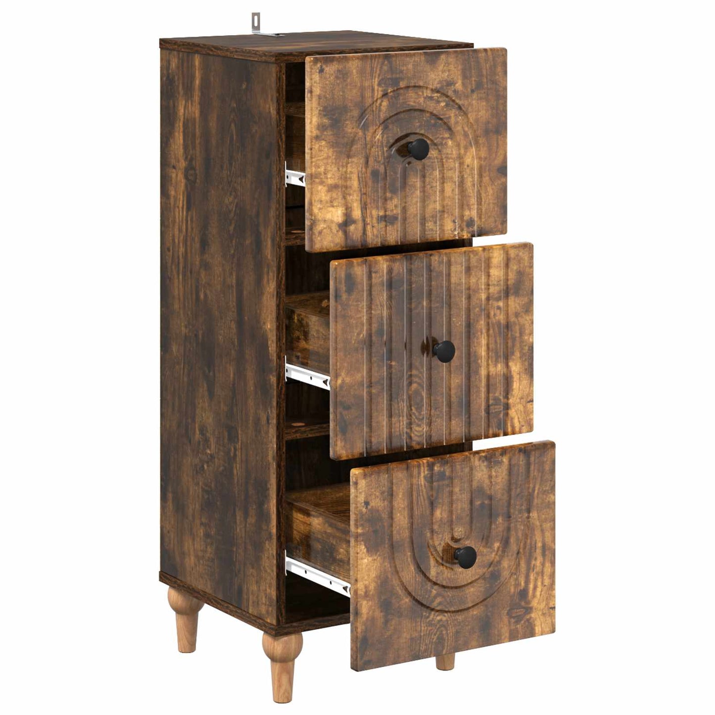 Ladenkast Gerookt eiken 33 x 34,5 x 90 cm Bewerkt hout is nu te koop bij PeponiXL, paradijselijk wonen!