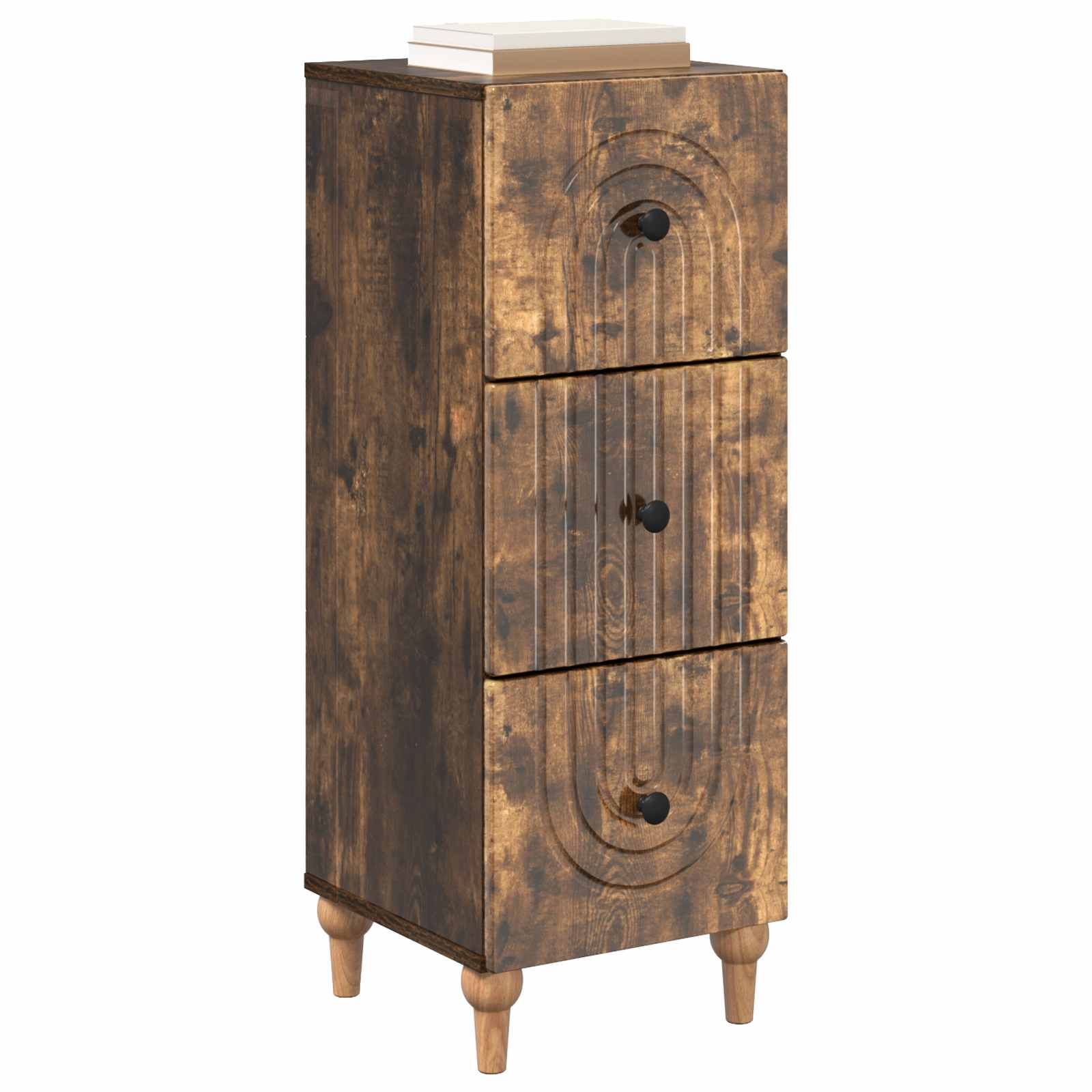 Ladenkast Gerookt eiken 33 x 34,5 x 90 cm Bewerkt hout is nu te koop bij PeponiXL, paradijselijk wonen!