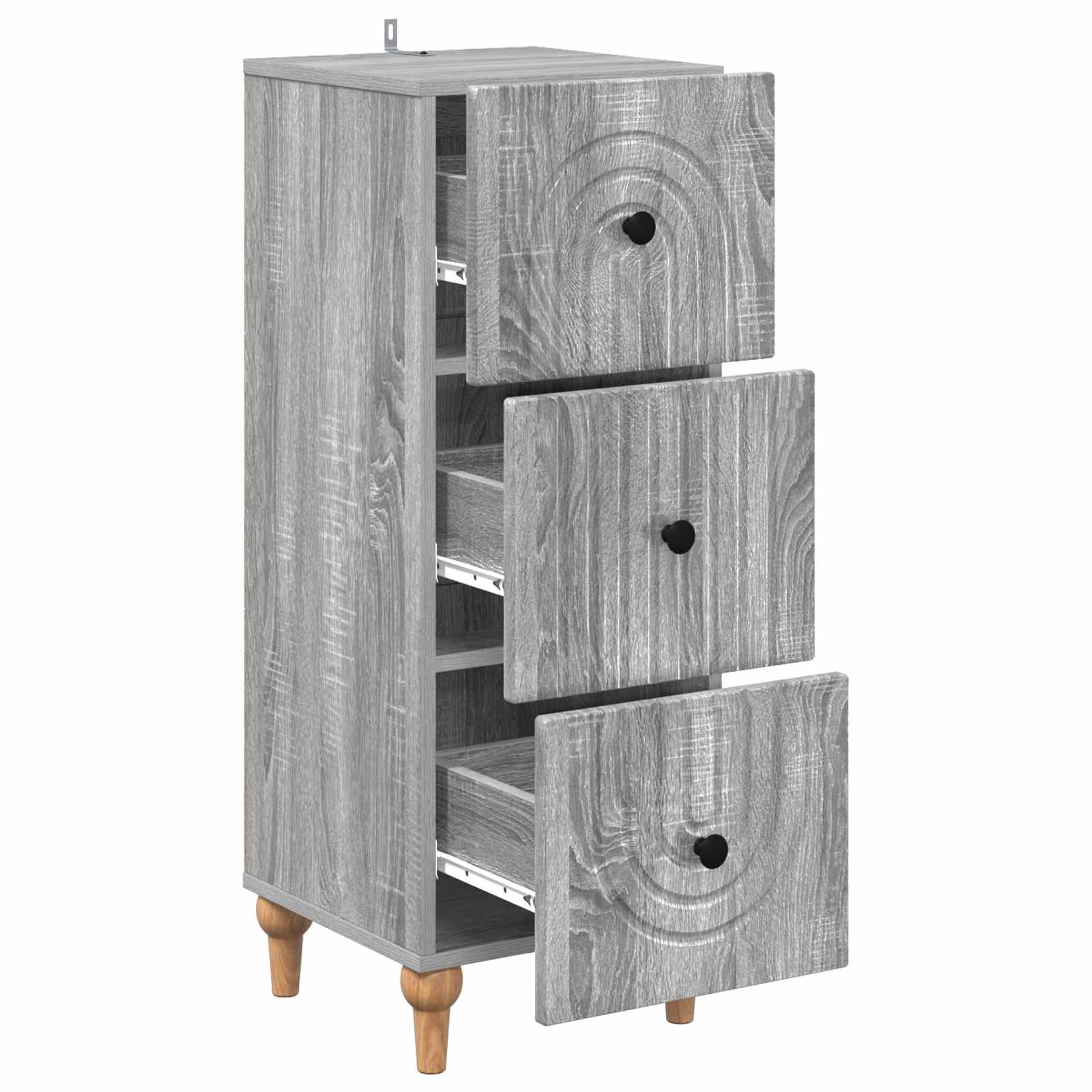 Ladenkast Grijs sonoma 33 x 34,5 x 90 cm Bewerkt hout is nu te koop bij PeponiXL, paradijselijk wonen!