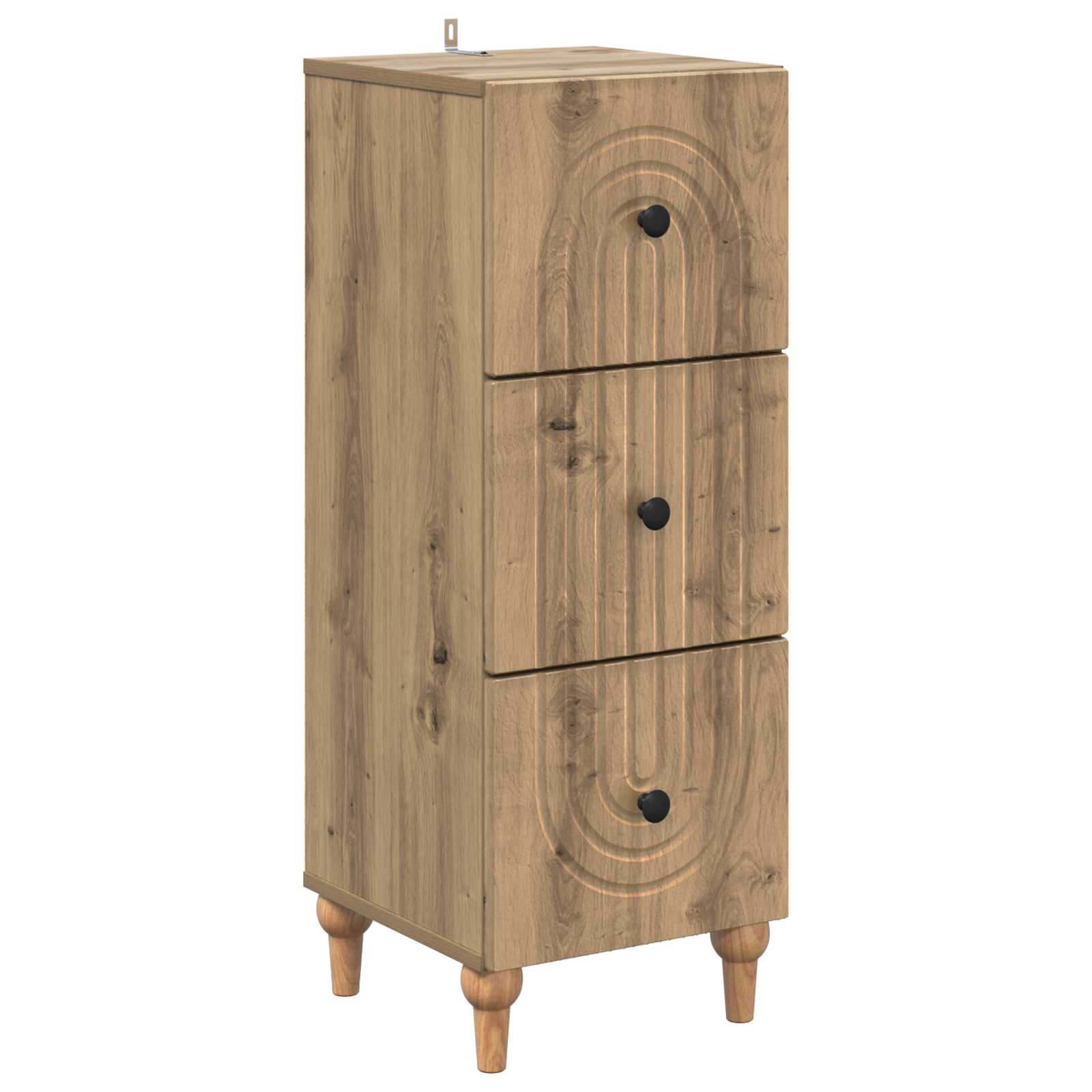 Ladenkast Artisanaal eiken 33 x 34,5 x 90 cm Bewerkt hout is nu te koop bij PeponiXL, paradijselijk wonen!