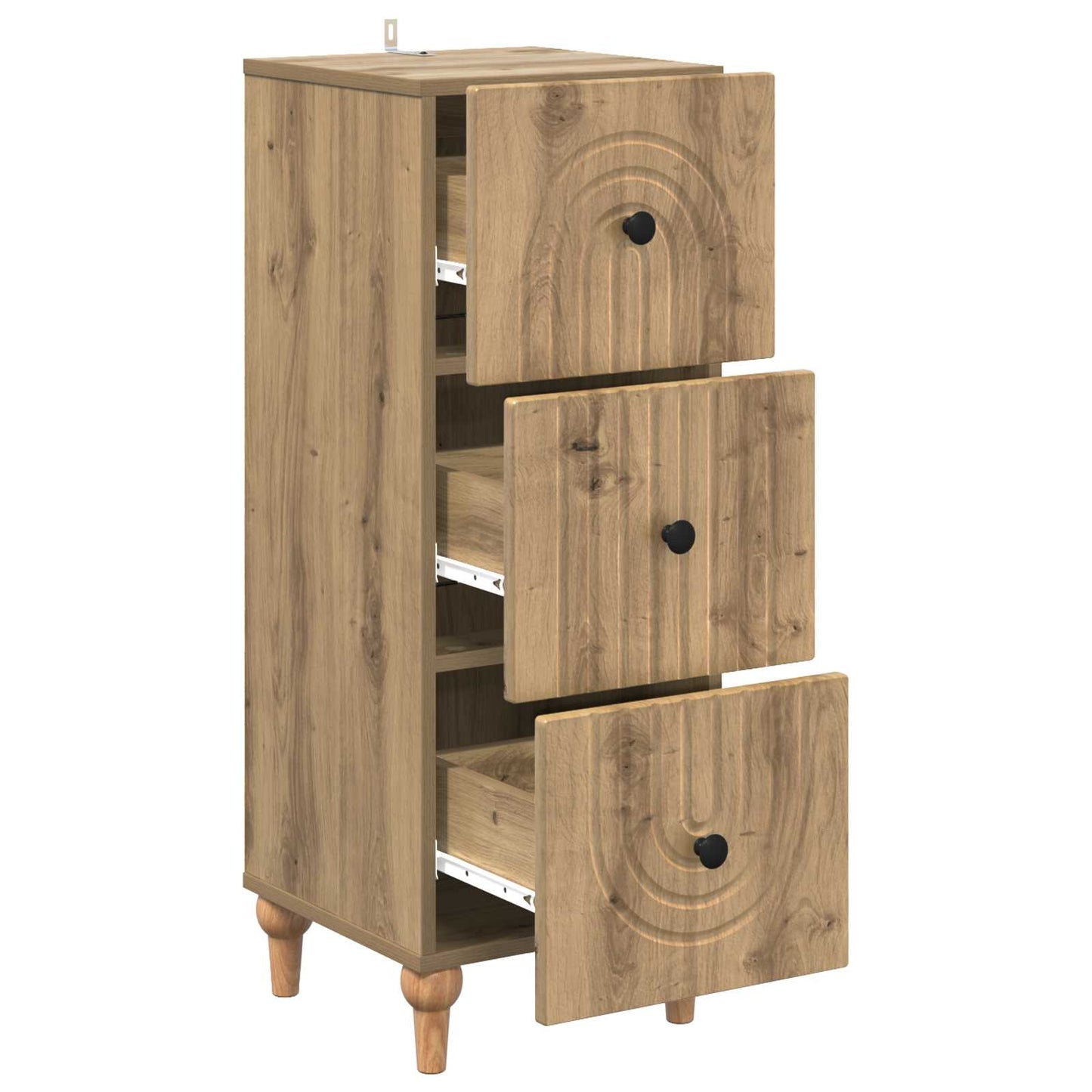 Ladenkast Artisanaal eiken 33 x 34,5 x 90 cm Bewerkt hout is nu te koop bij PeponiXL, paradijselijk wonen!