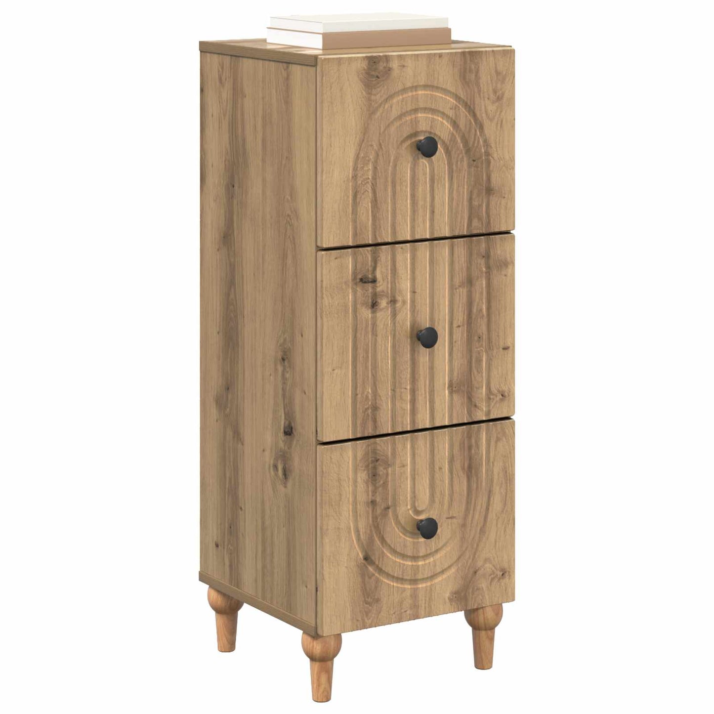 Ladenkast Artisanaal eiken 33 x 34,5 x 90 cm Bewerkt hout is nu te koop bij PeponiXL, paradijselijk wonen!