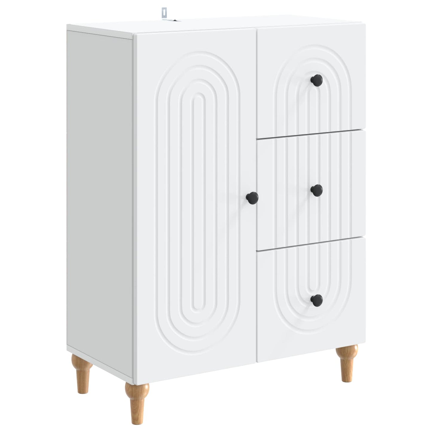 Dressoir Wit 66 x 34,5 x 90 cm Bewerkt hout is nu te koop bij PeponiXL, paradijselijk wonen!