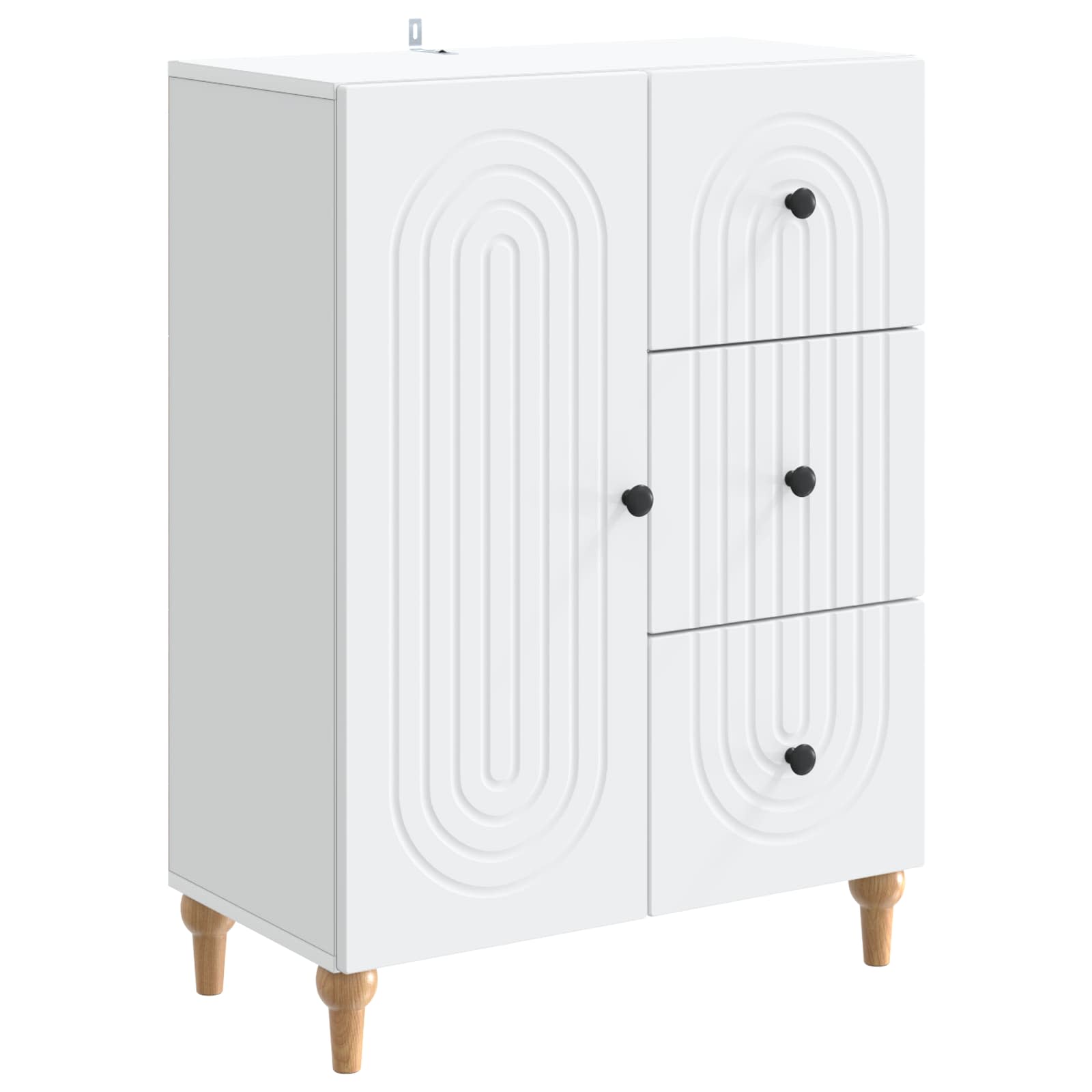 Dressoir Wit 66 x 34,5 x 90 cm Bewerkt hout is nu te koop bij PeponiXL, paradijselijk wonen!