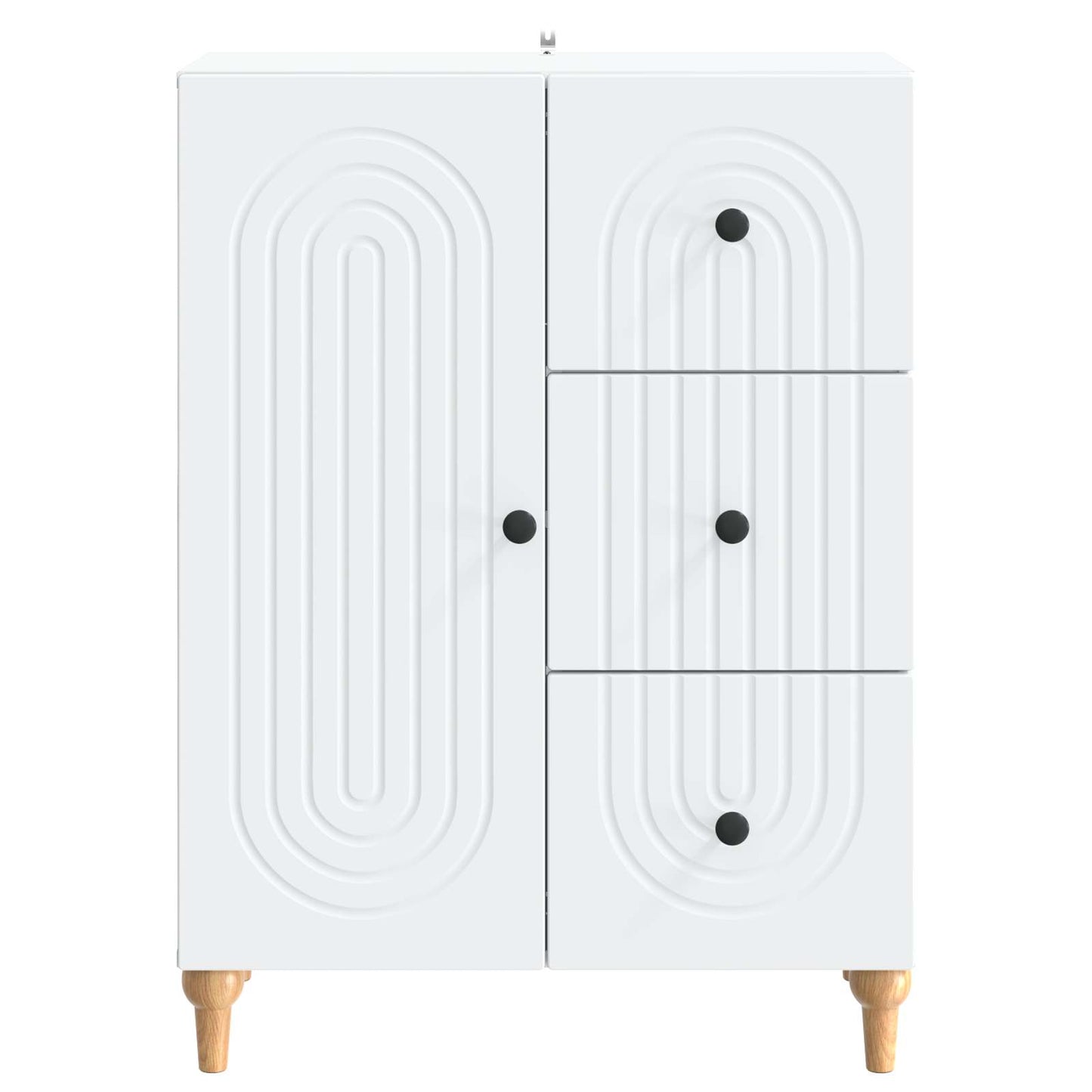Dressoir Wit 66 x 34,5 x 90 cm Bewerkt hout is nu te koop bij PeponiXL, paradijselijk wonen!