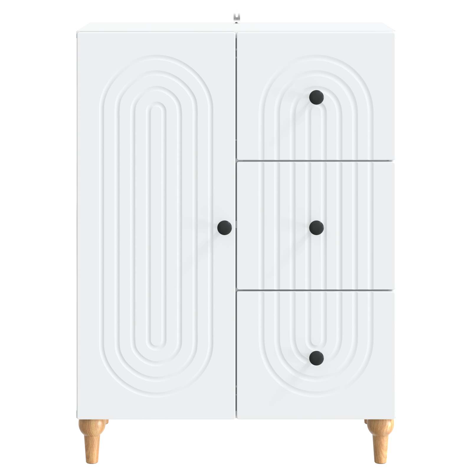 Dressoir Wit 66 x 34,5 x 90 cm Bewerkt hout is nu te koop bij PeponiXL, paradijselijk wonen!