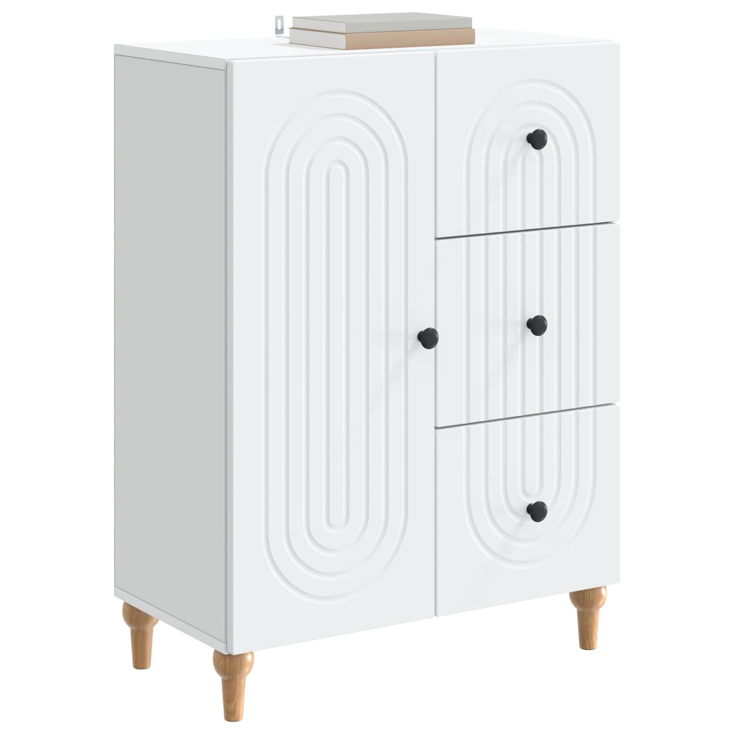 Dressoir Wit 66 x 34,5 x 90 cm Bewerkt hout is nu te koop bij PeponiXL, paradijselijk wonen!